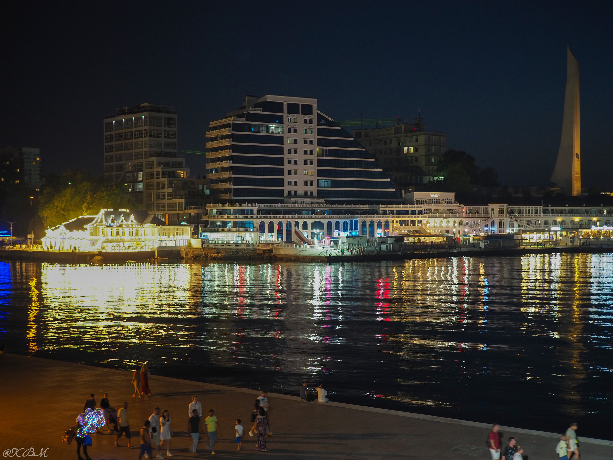 Night Sevastopol - My, Russia, Sevastopol, Artbukhta, Crimea, Black Sea, The photo