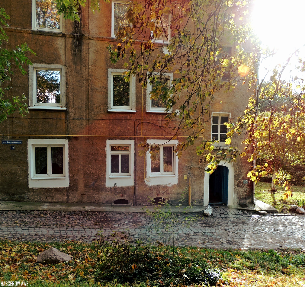 Old street in the city of Chernyakhovsk - My, Kaliningrad region, Kaliningrad, Chernyakhovsk, The photo, Nikon, Autumn, Evening, sights, The street, Paving stones, City walk