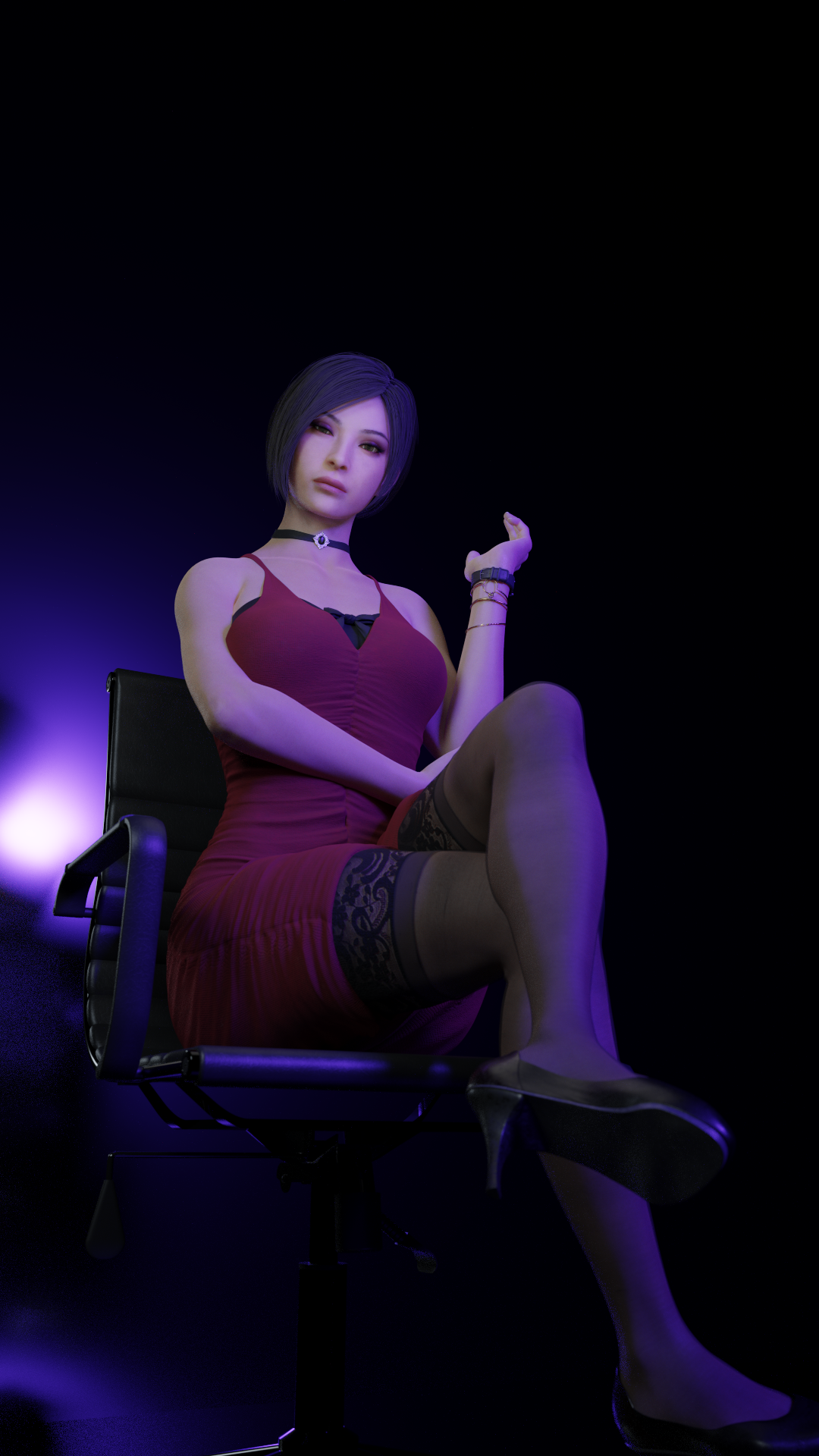 Ada Wong - NSFW, My, Art, 3D, Game art, Erotic, Girls, Ada wong, Longpost