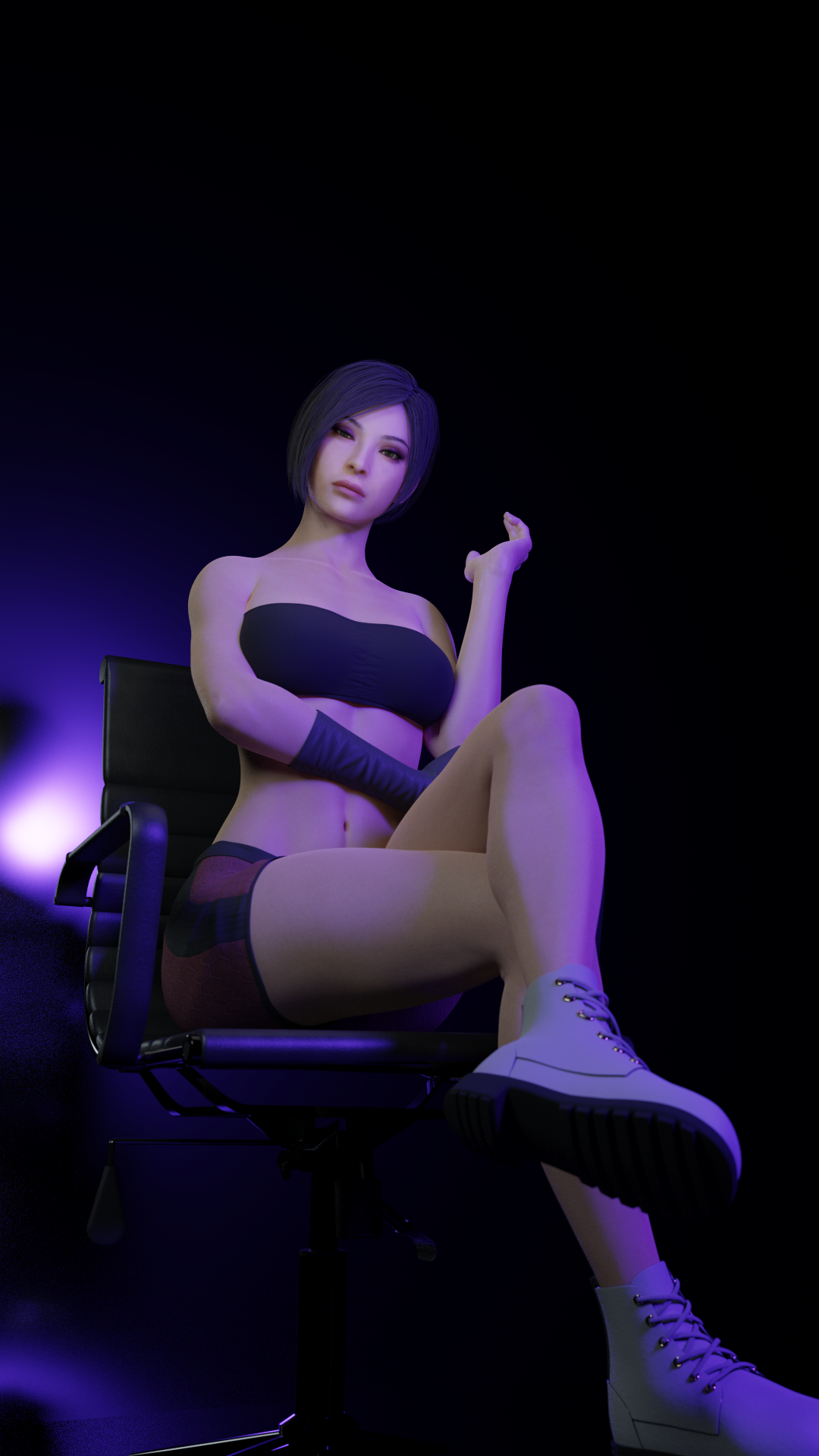 Ada Wong - NSFW, My, Art, 3D, Game art, Erotic, Girls, Ada wong, Longpost