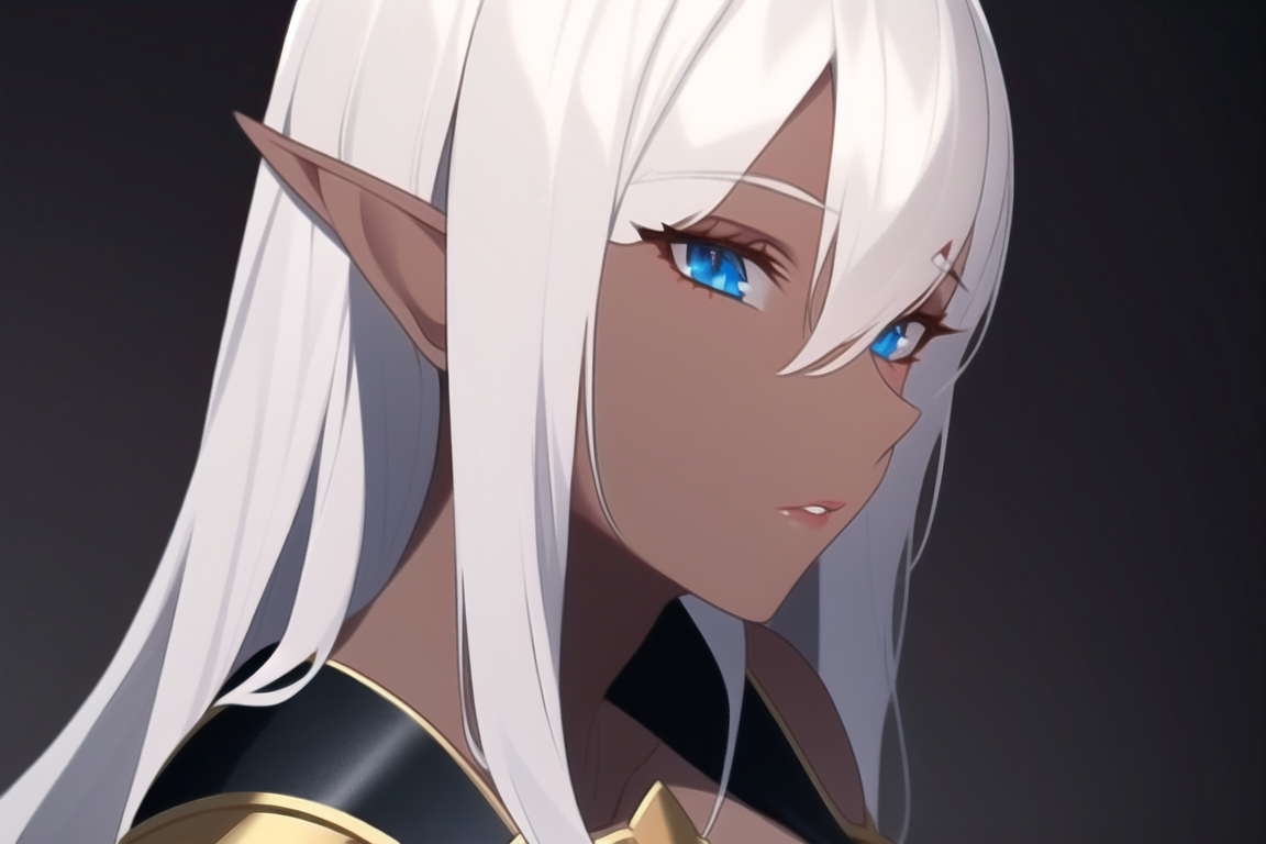 NovelAI's Dark White-Haired Elves - NSFW, My, Art, Нейронные сети, Artificial Intelligence, Girls, Anime, 2D, Stable diffusion, Longpost, Anime art, Boobs, Elves, Fantasy, Thighs, Dark Elf, Sperm