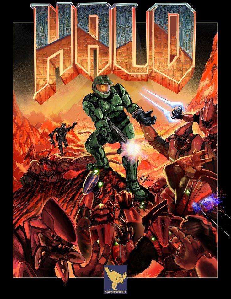 Разные постера игры Doom - Doom, Постер, Длиннопост