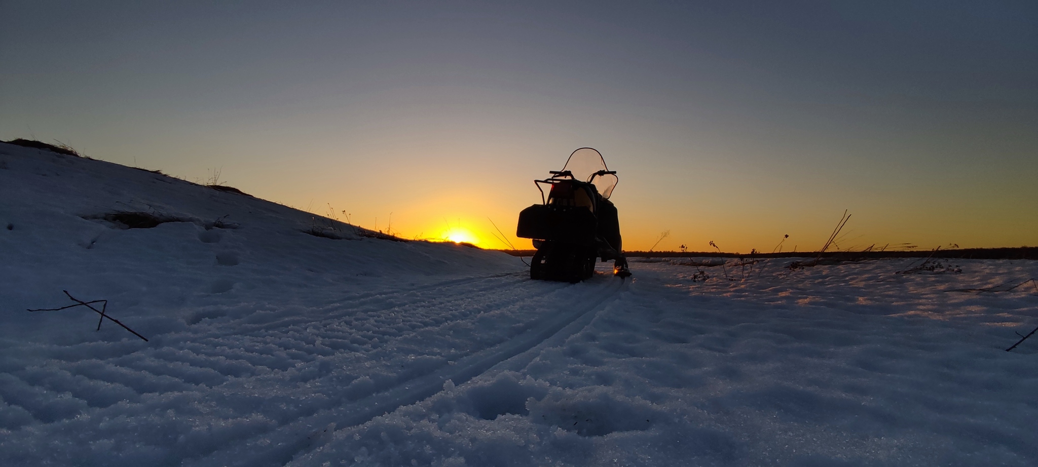 snowmobile - My, Snowmobile, Mobile photography