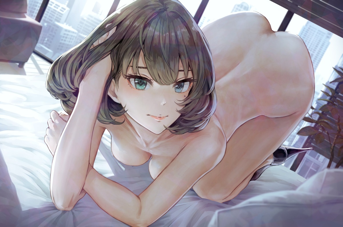 Эти глаза напротив - NSFW, Арт, Аниме, Anime Art, Idolmaster, Takagaki Kaede, Девушки, Эротика, Рисованная эротика, Нижнее белье, Сиськи, Попа, Топлесс, Обнаженка, Раком, На коленях, Вид спереди, Панцу, Shibu11