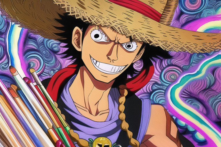 Monkey D Luffy - My, Нейронные сети, One piece, Novelai, Monkey D Luffy, Longpost