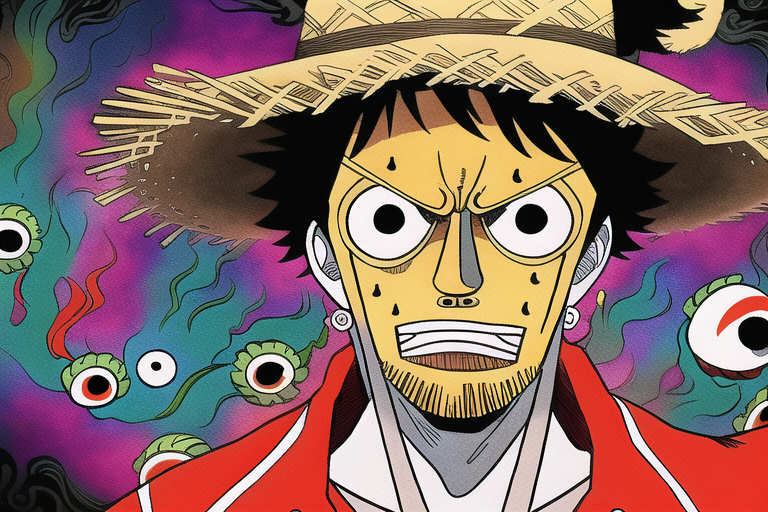 Monkey D Luffy - My, Нейронные сети, One piece, Novelai, Monkey D Luffy, Longpost