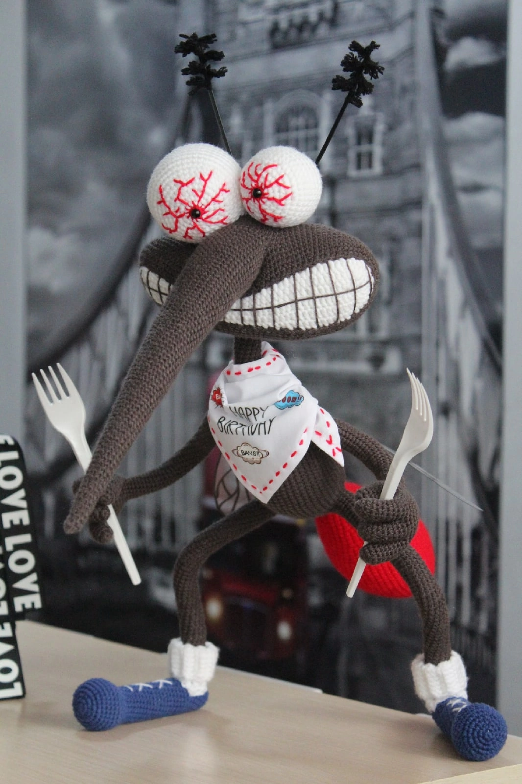 mosquito season open - Knitted toys, Presents, Amigurumi, Crochet, Needlework without process