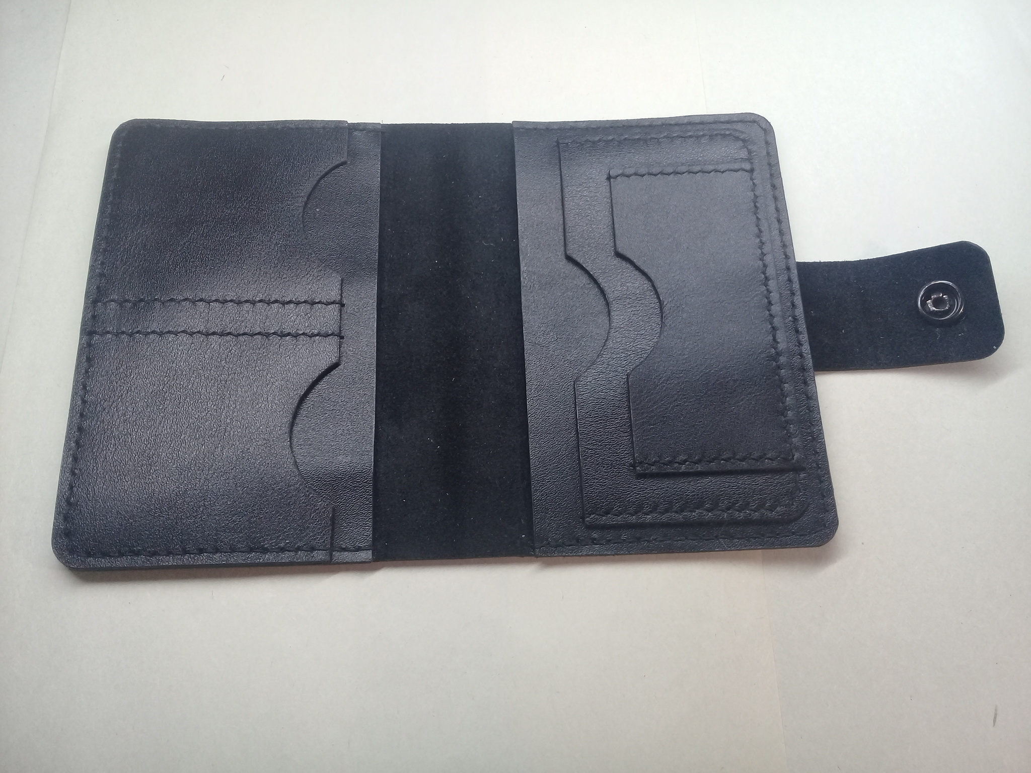 Black dockholder - My, Leather products, Leather, Needlework without process, Hobby, Longpost