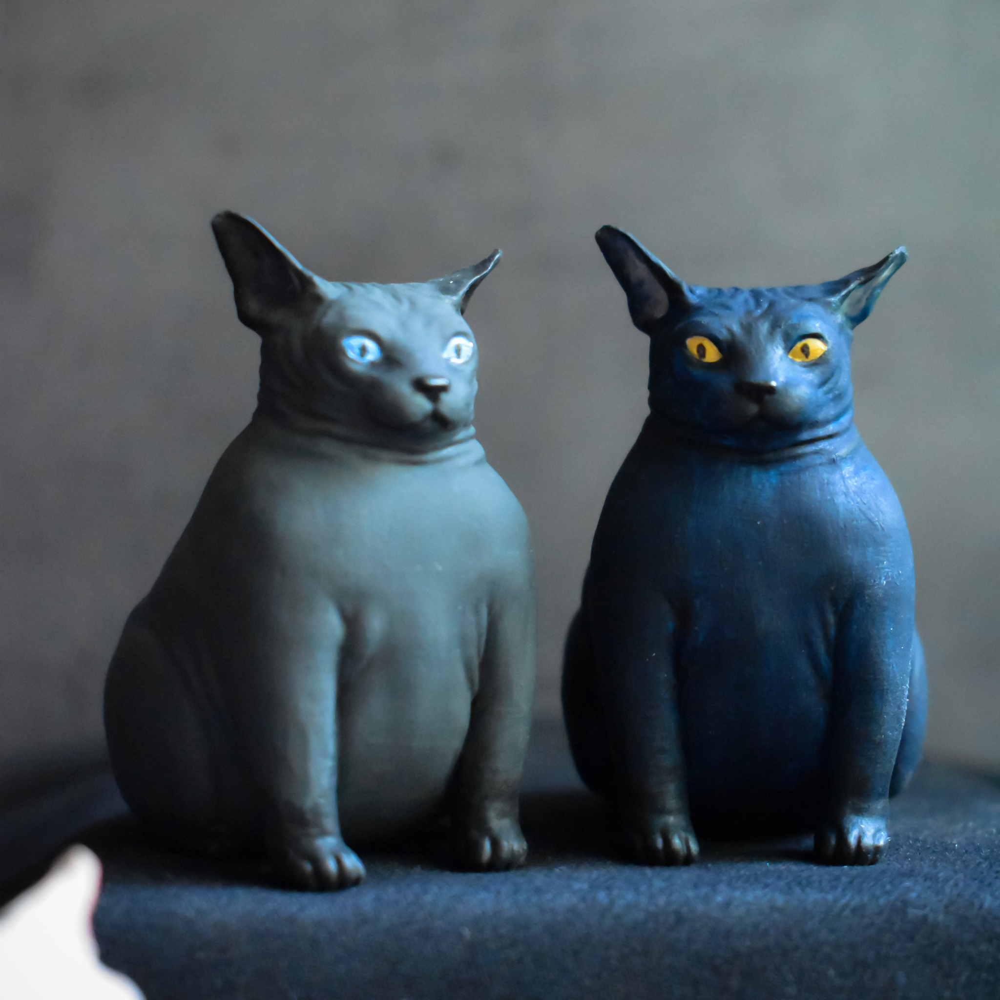 Жирные котики - Моё, Миниатюра, 3D печать, Кот, Толстые котики, Фигурки, Длиннопост