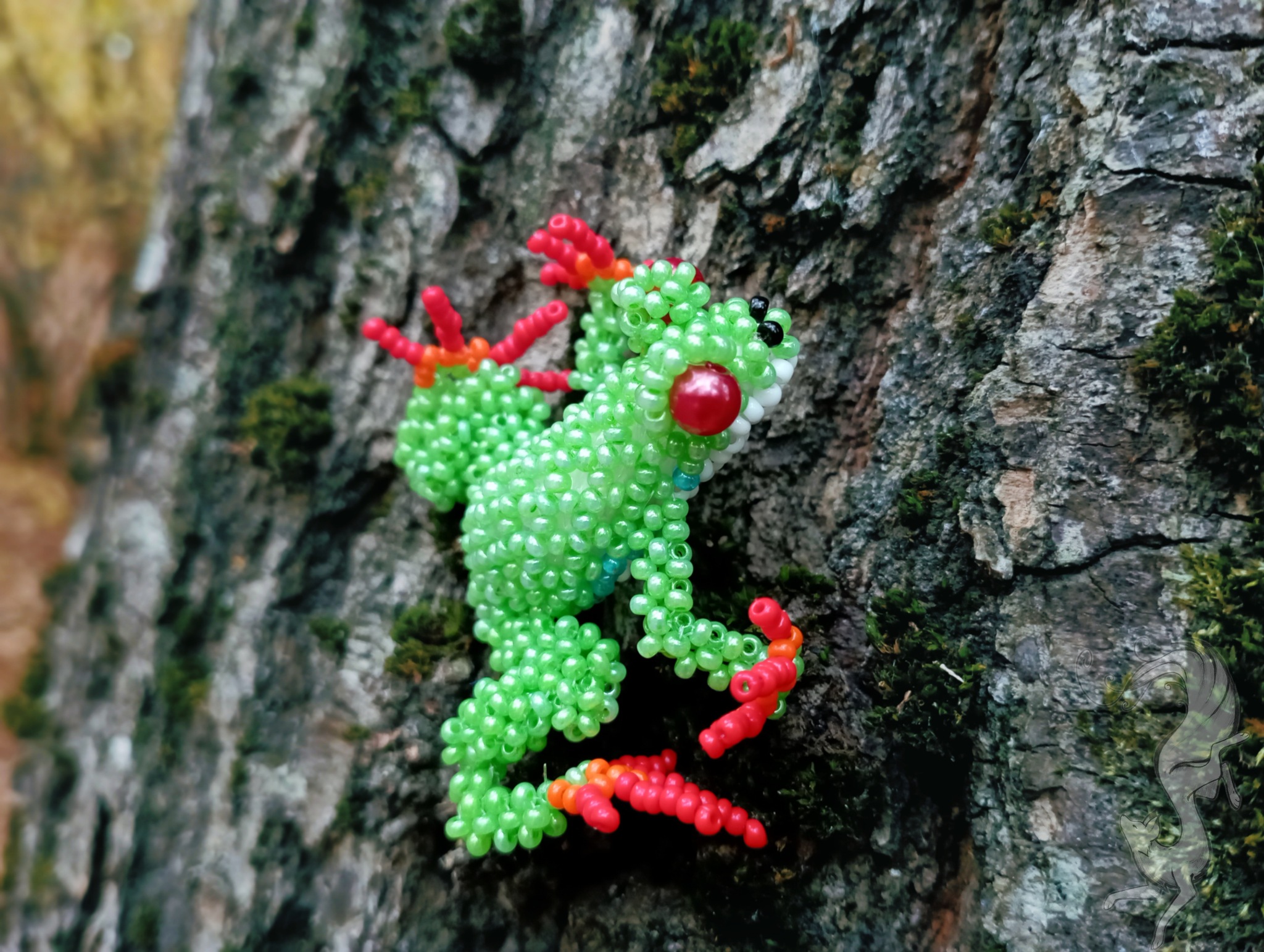 tree frogs - My, red-eyed tree frog, Tree frog, Tree frog, Beads, Beading, Handmade, Needlework, Needlework without process, Creation, Longpost