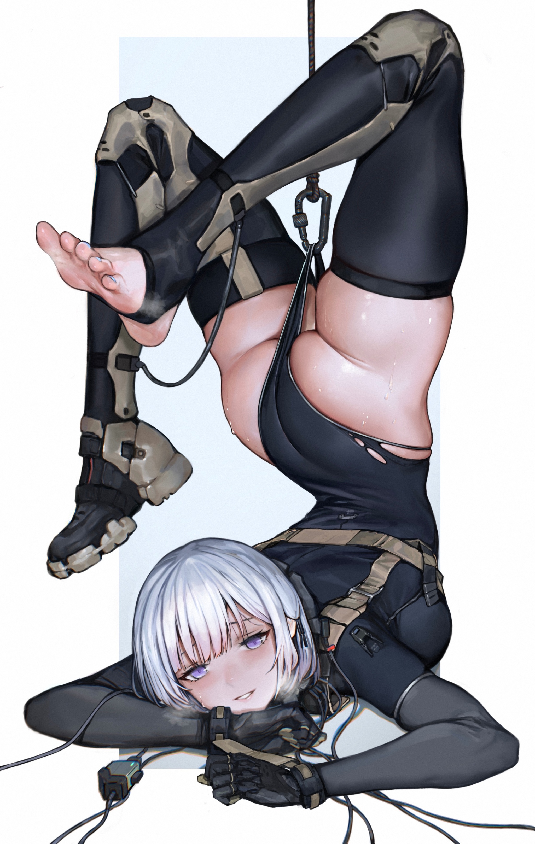 Отцепи карабин - NSFW, Ak-12, Girls Frontline, Аниме, Anime Art, Попа, Ножки