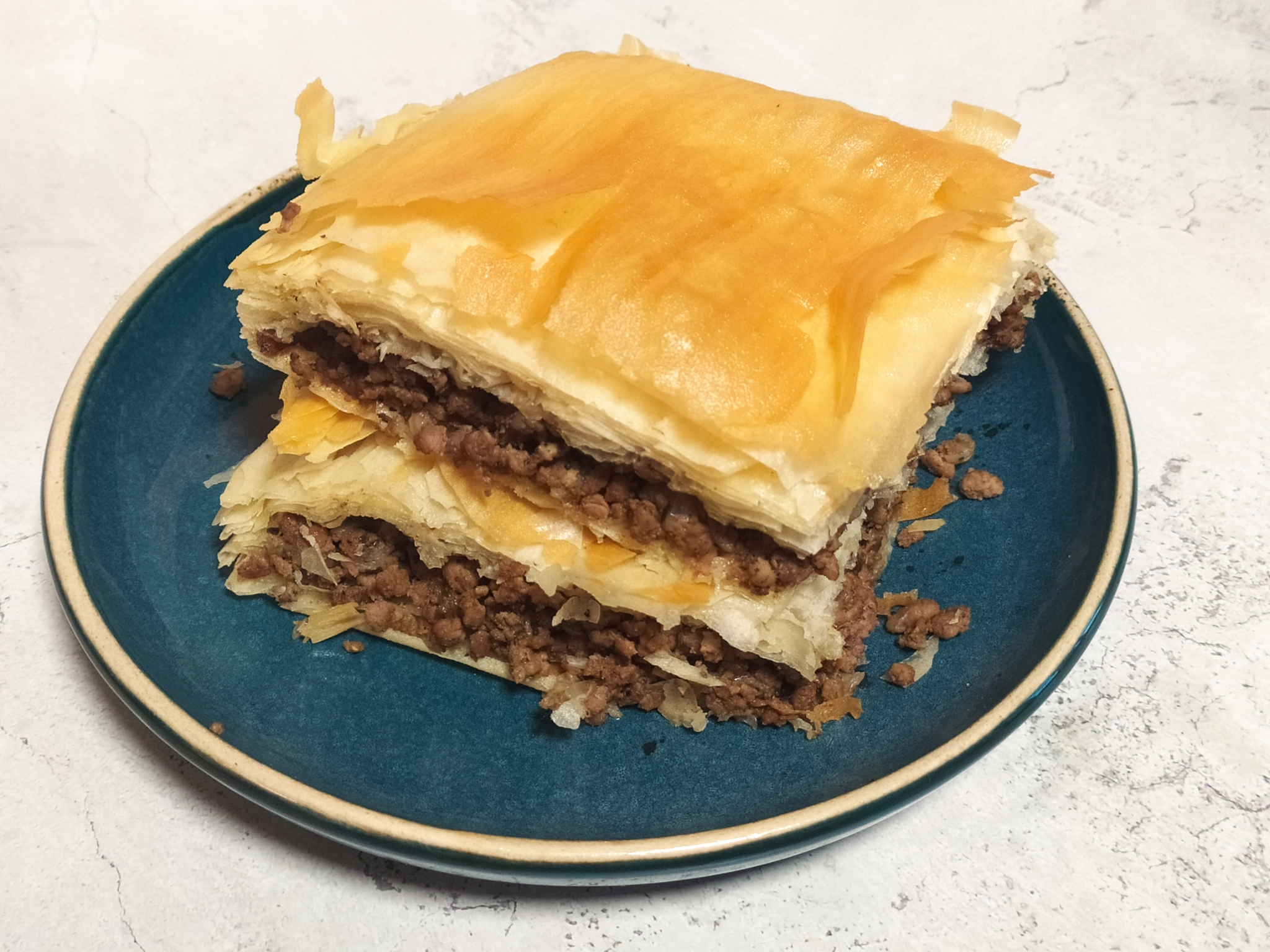 Moroccan pastilla with ground beef - My, Beef, Recipe, filo, Spices, Morocco, Butter, Longpost, National cuisine, Culinary minced meat, Meat