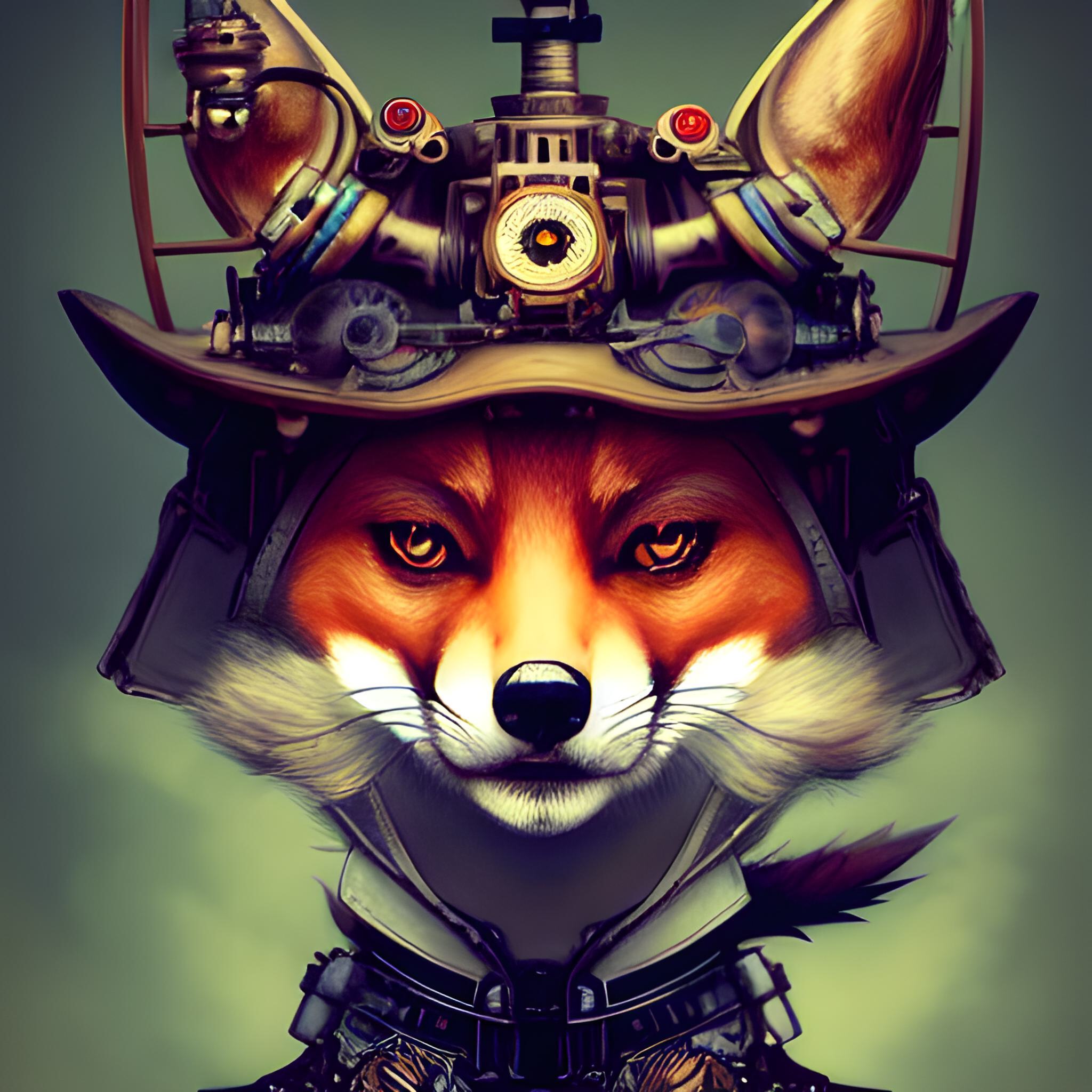 There are never too many foxes 4 - My, Нейронные сети, Stable diffusion, Midjourney, Steampunk, Longpost