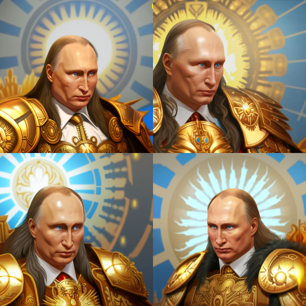 Midjourney putin + emperor - Midjourney, Vladimir Putin, Emperor of Humanity, Artificial Intelligence, Mixing