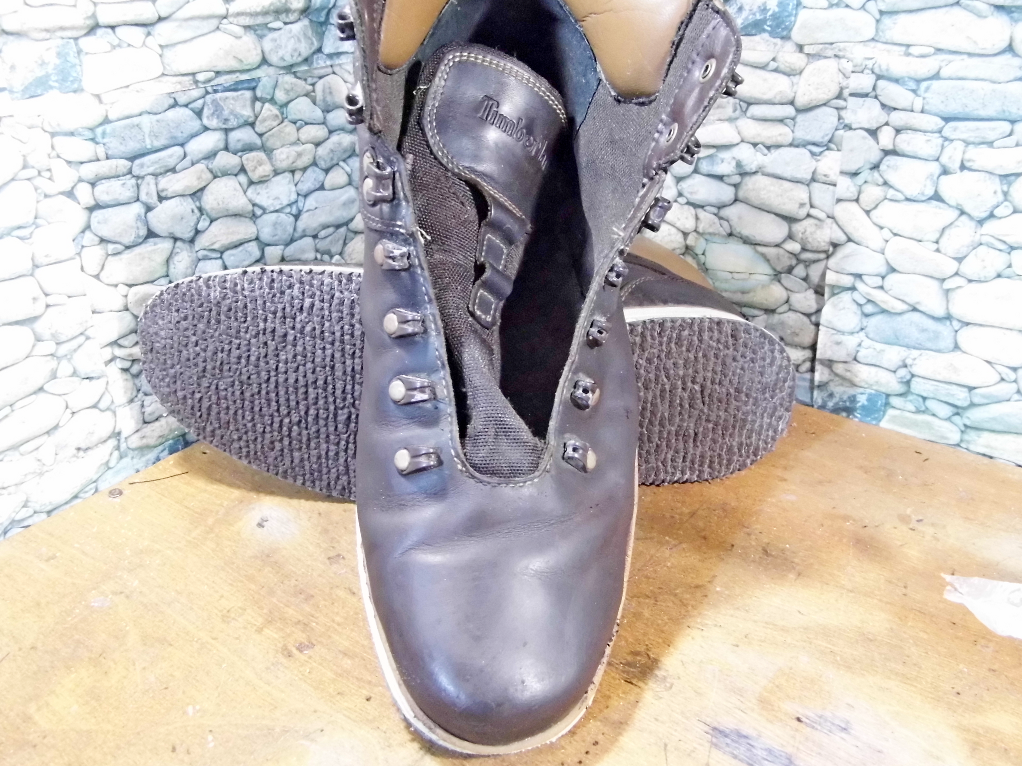 Timberland boots: restoration; soles, backs, patches - My, Shoe repair, Shoes, Longpost