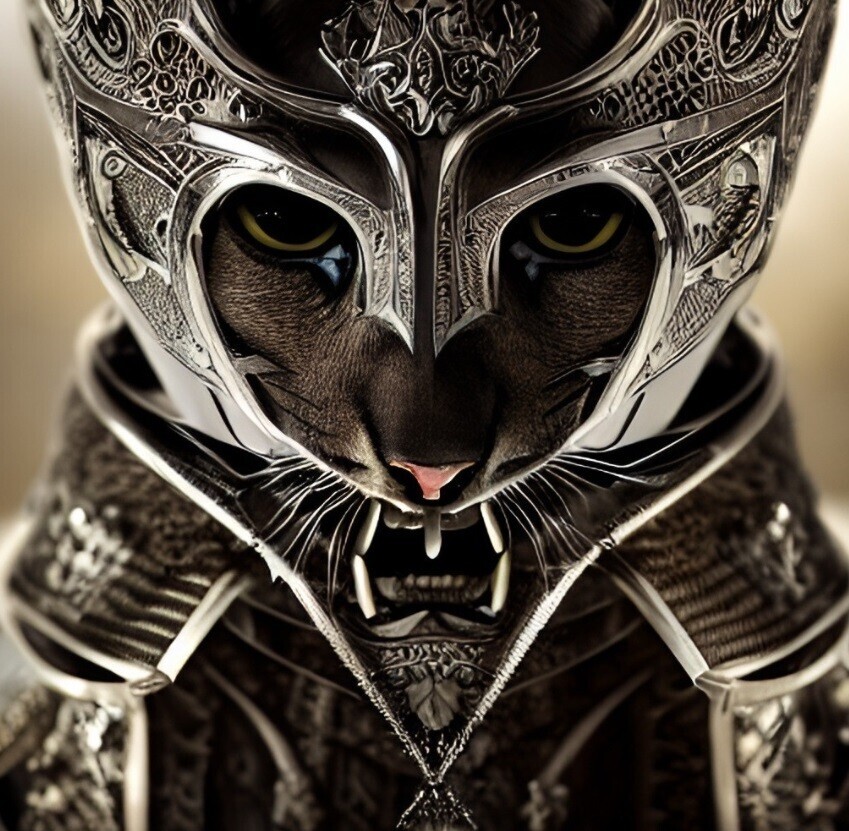 How do you like these Khajiit? - Art, cat, Нейронные сети, Armor, Khajiit, Longpost