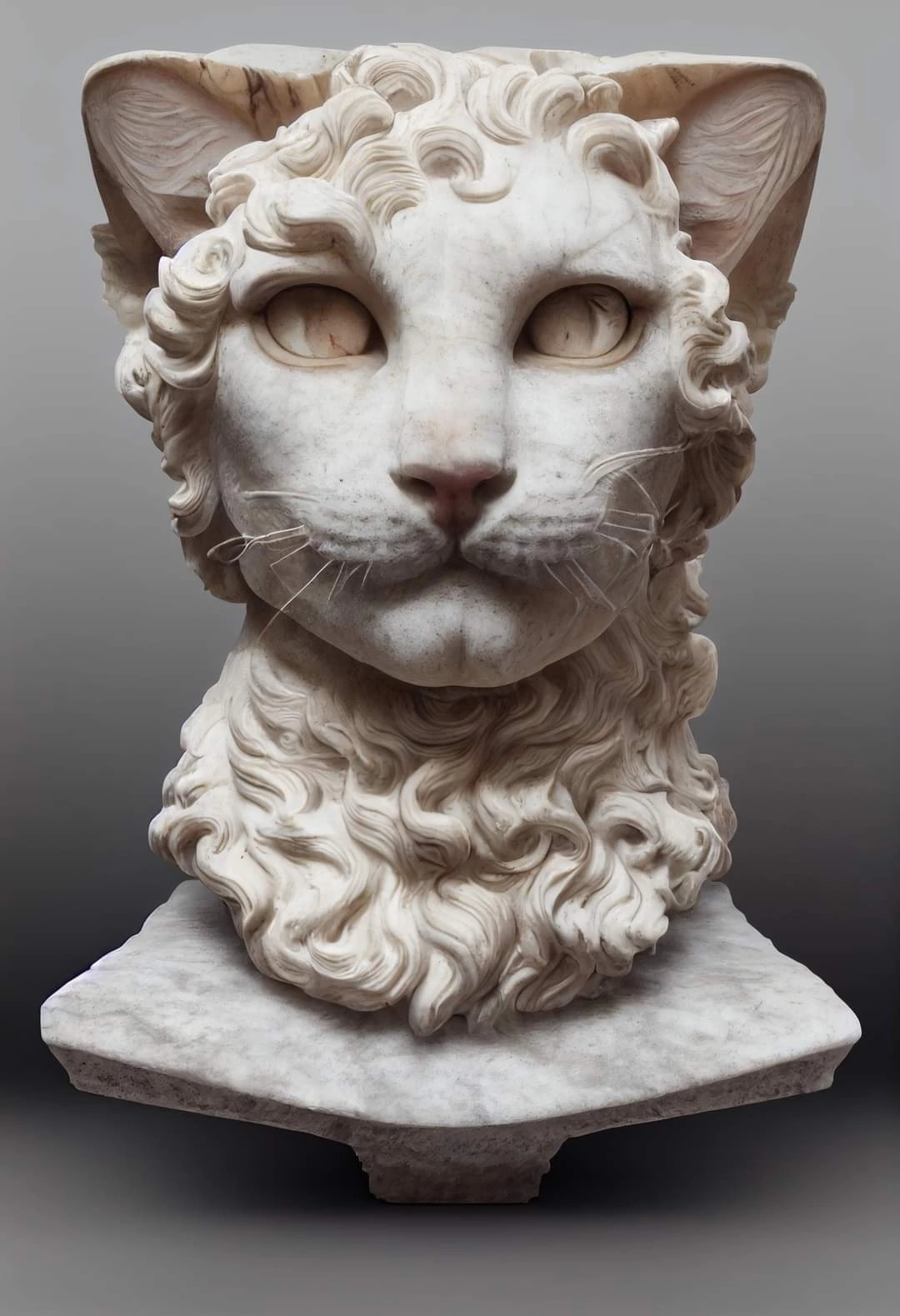 Some cat busts - cat, Sculpture, Art, Longpost, Нейронные сети