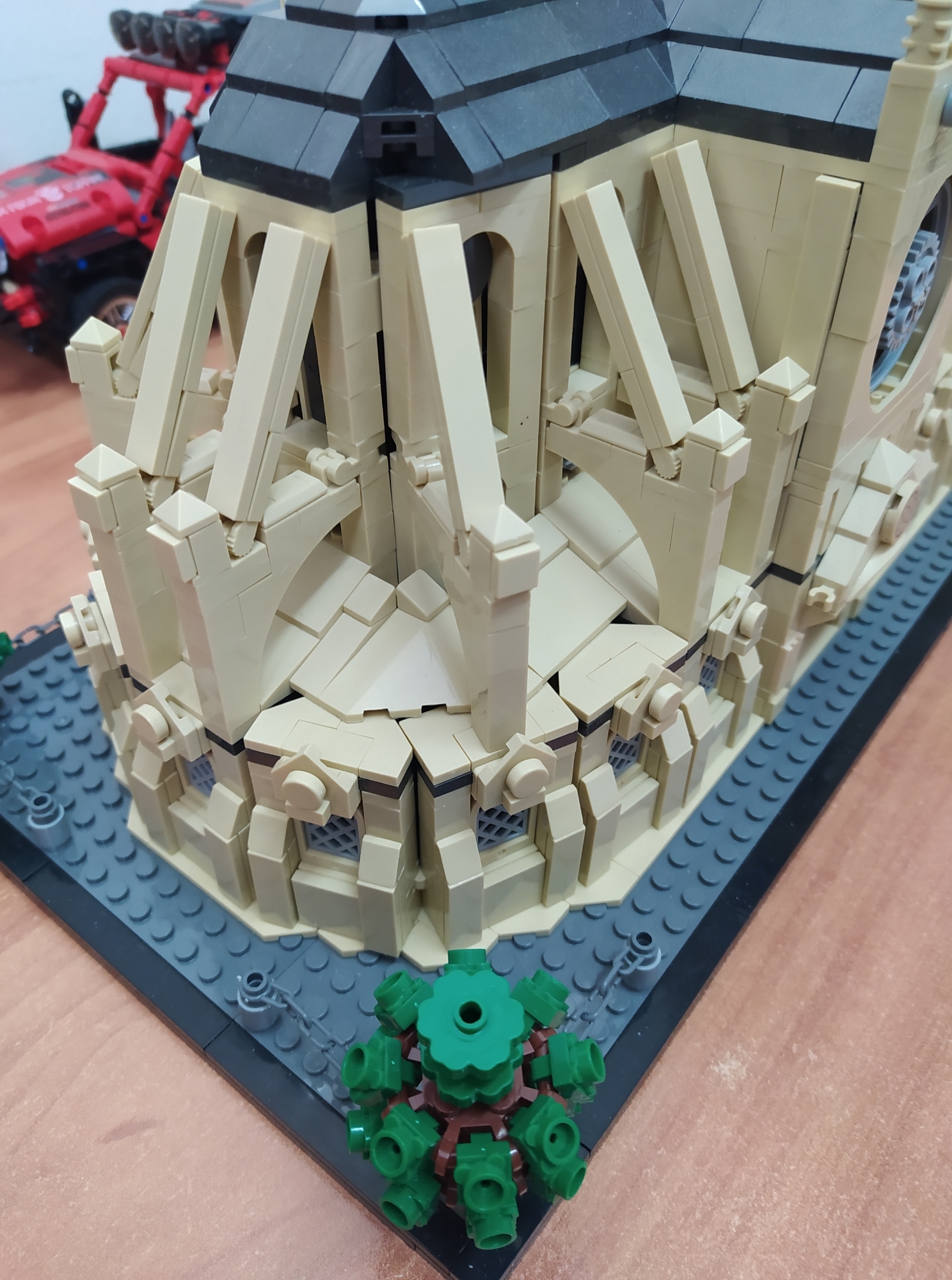 Notre Dame Cathedral by Zhe Gao - My, Lego, Constructor, Hobby, Toys, Collection, Chinese goods, Analogue, Cubes, Notre dame cathedral, The cathedral, Modeling, Stand modeling, Architecture, Paris, Longpost