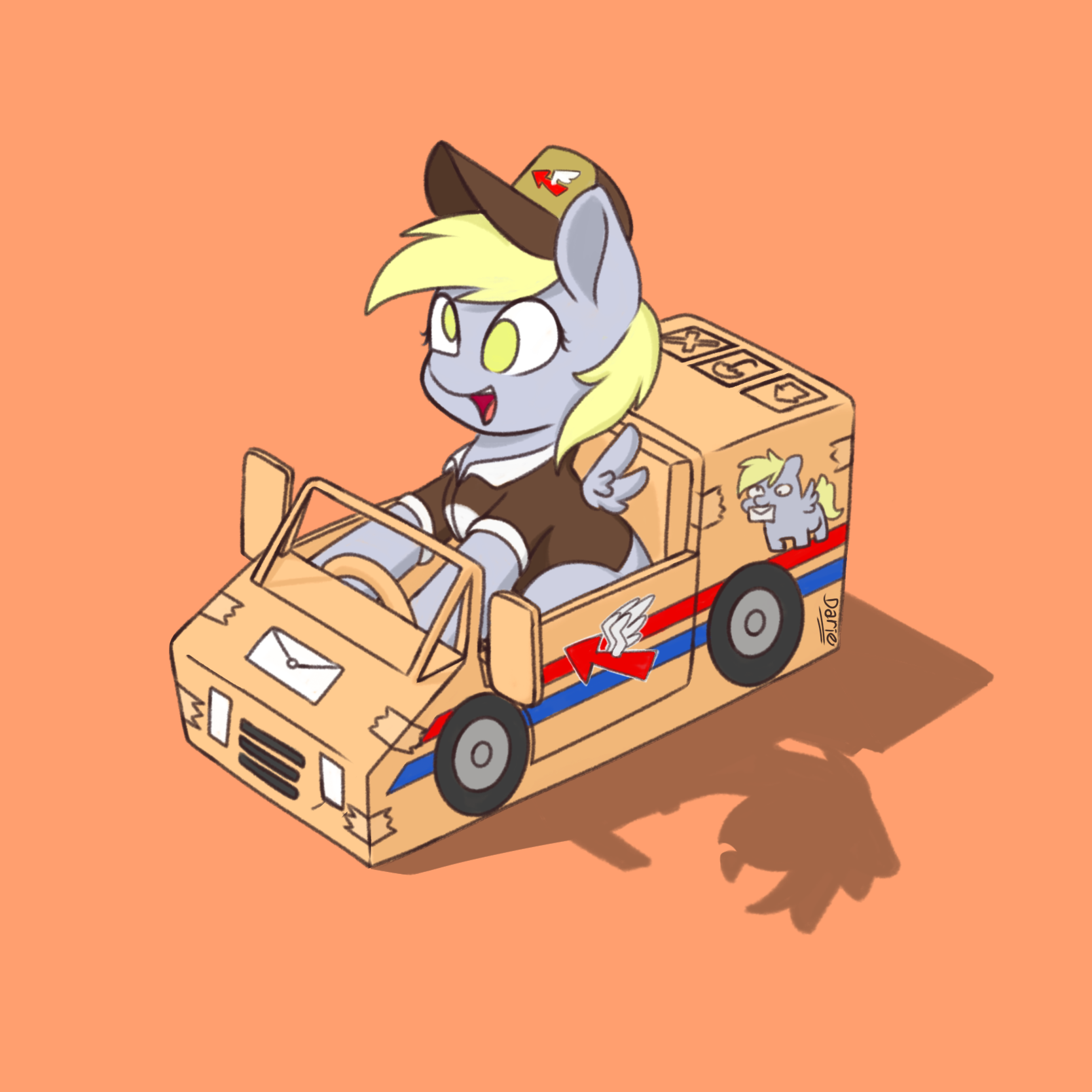 Derpy's new van - My little pony, Art, Derpy hooves