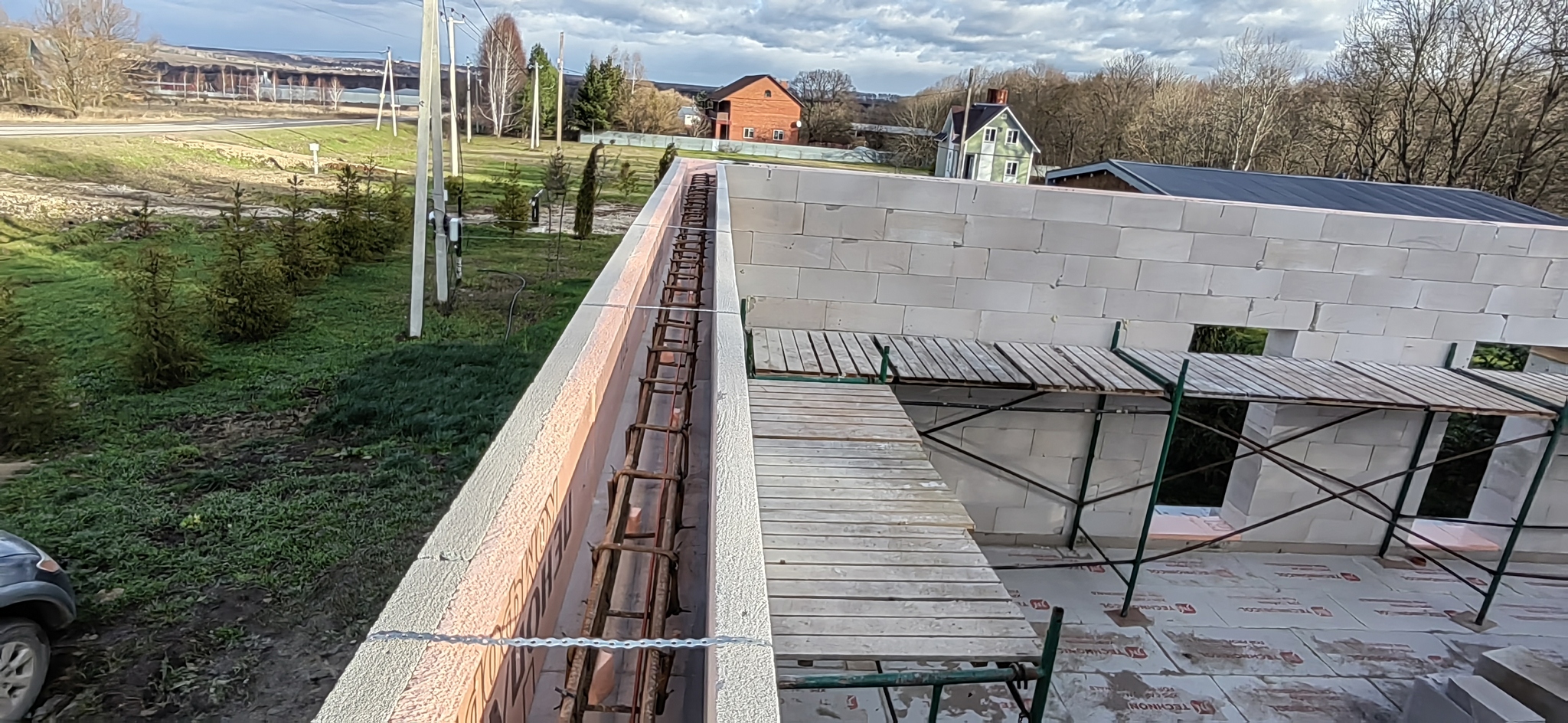 Box in 82 days - My, Building, House, Aerated concrete, With your own hands, Longpost, The photo