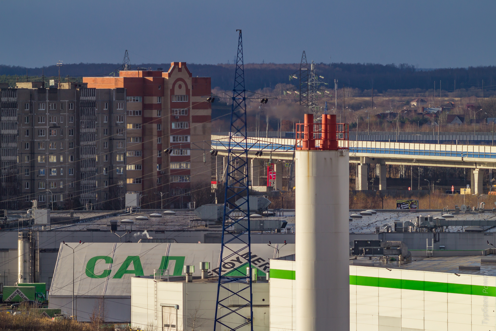 City from the window on Tair 300 + Canon 600d - My, Russia, Podolsk, Road, Town, Night city, The photo, Canon, Tahir, Tripod, Longpost