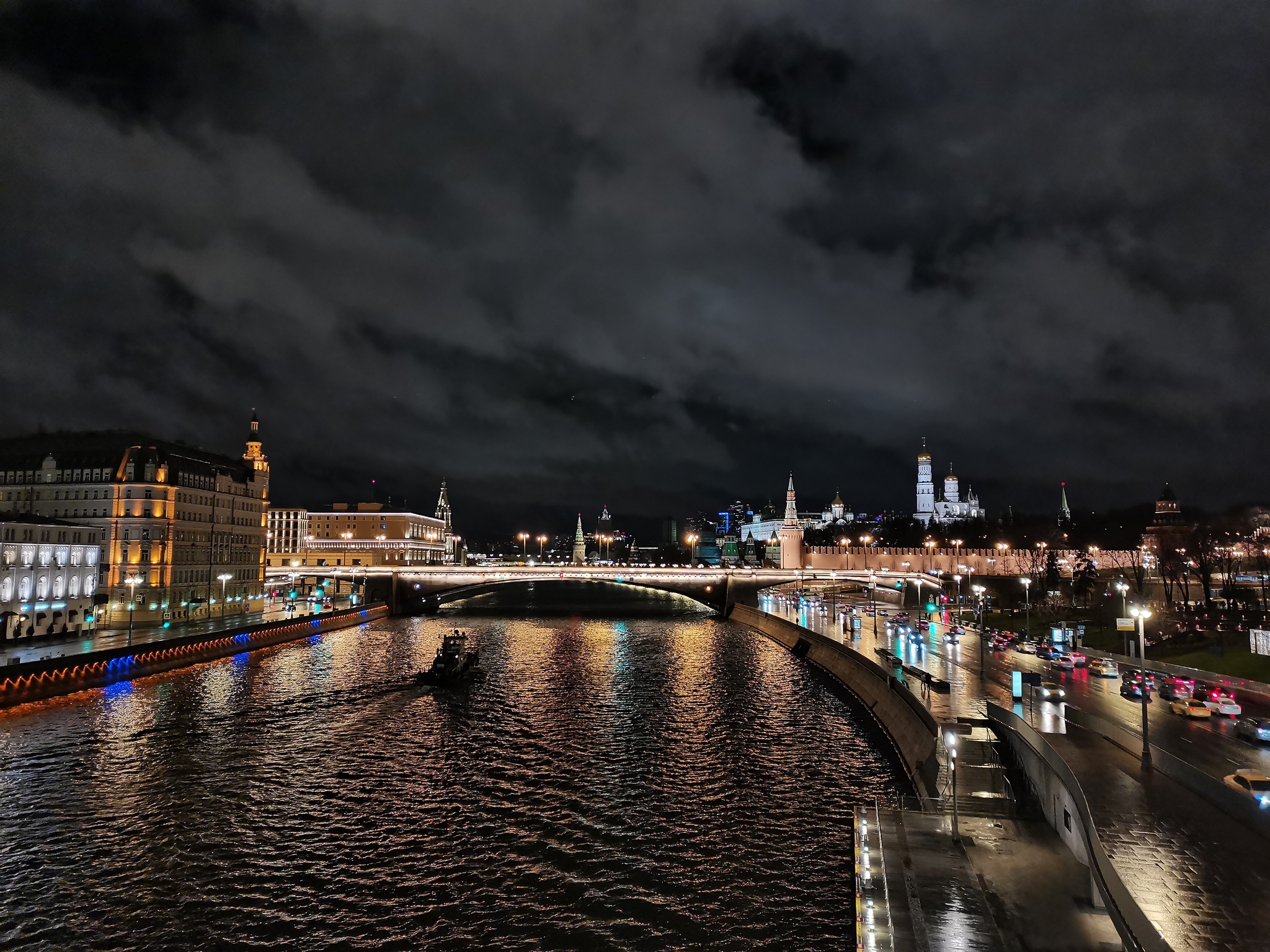 Rainy Moscow - My, The photo, Town, Moscow, Night city