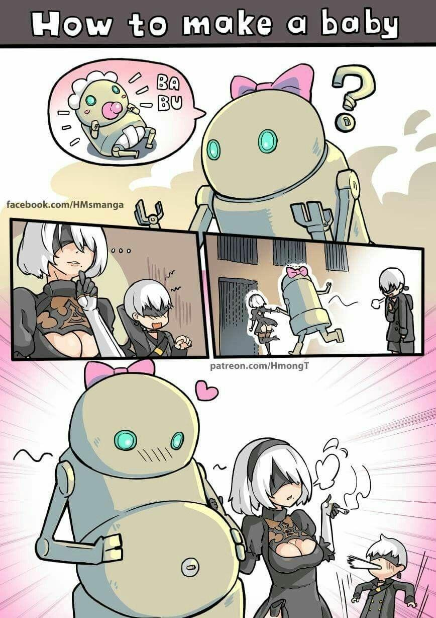 How to make a baby - Anime, Web comic, NIER Automata, Yorha unit No 2 type B, Hmongt