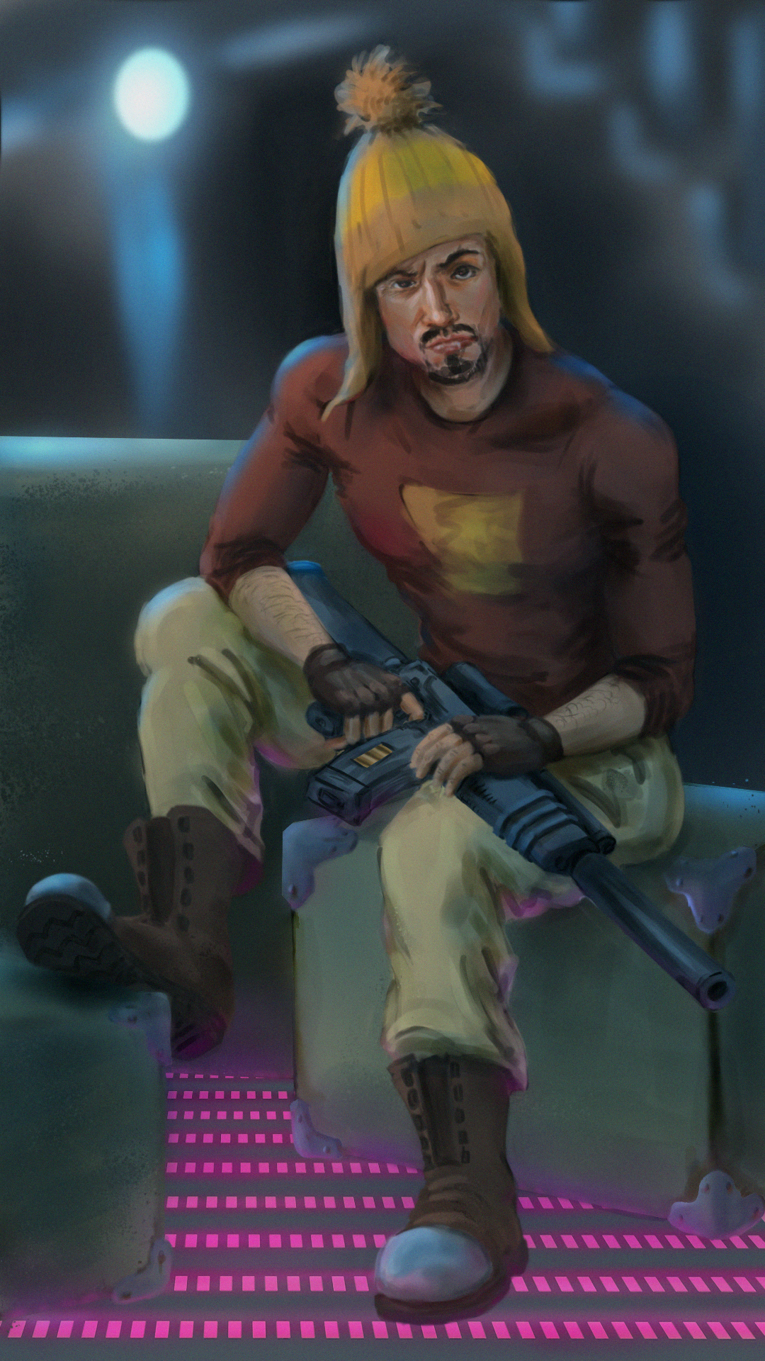 Waiting for the next rush - My, The series Firefly, Cap, Drawing, Jane Cobb, Adam Baldwin