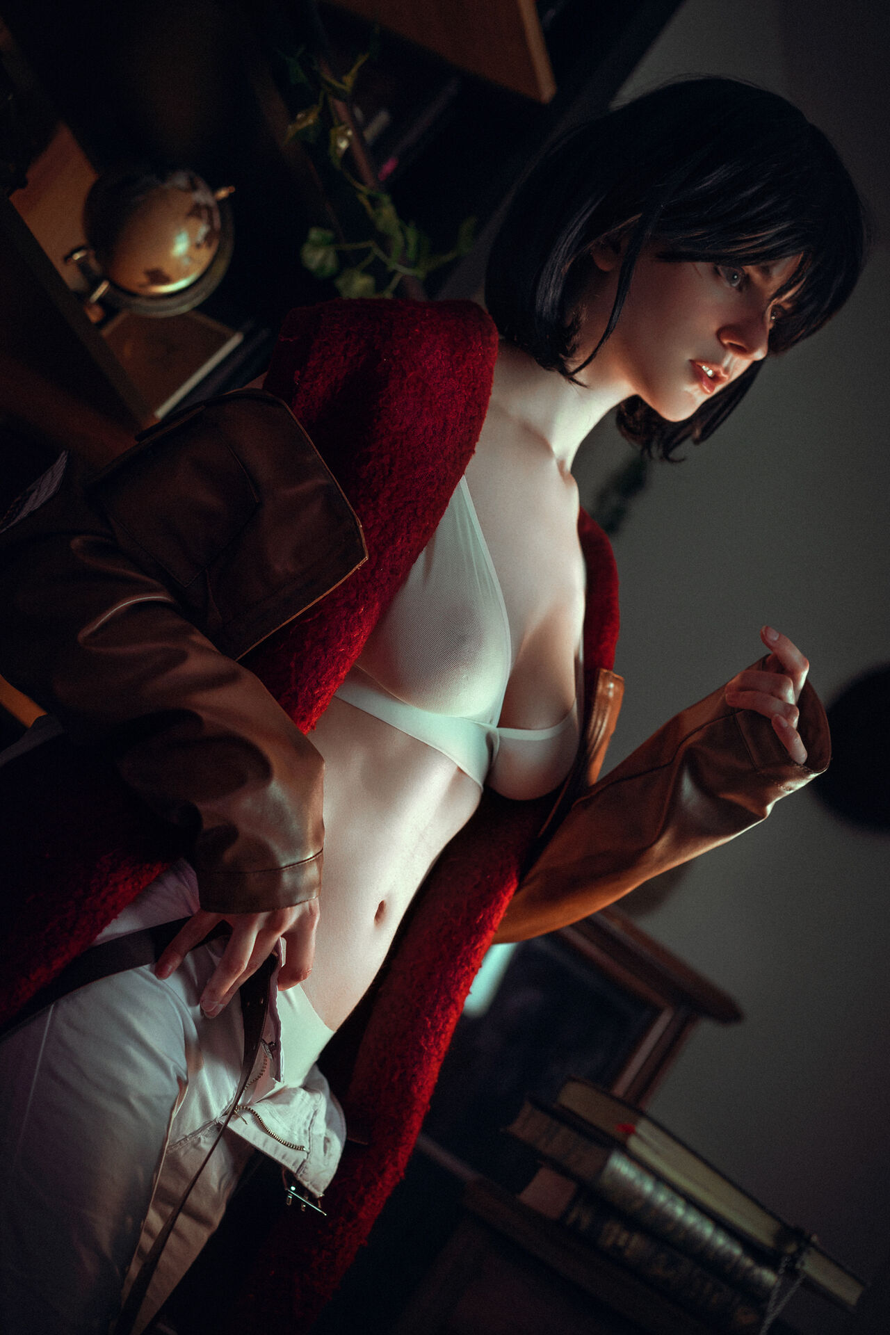 Mikasa by ShaeUnderscore - NSFW, Girls, Anime, Attack of the Titans, Shaeunderscore, Mikasa Ackerman, Erotic, Underwear, Booty, Boobs, Cameltoe, Longpost