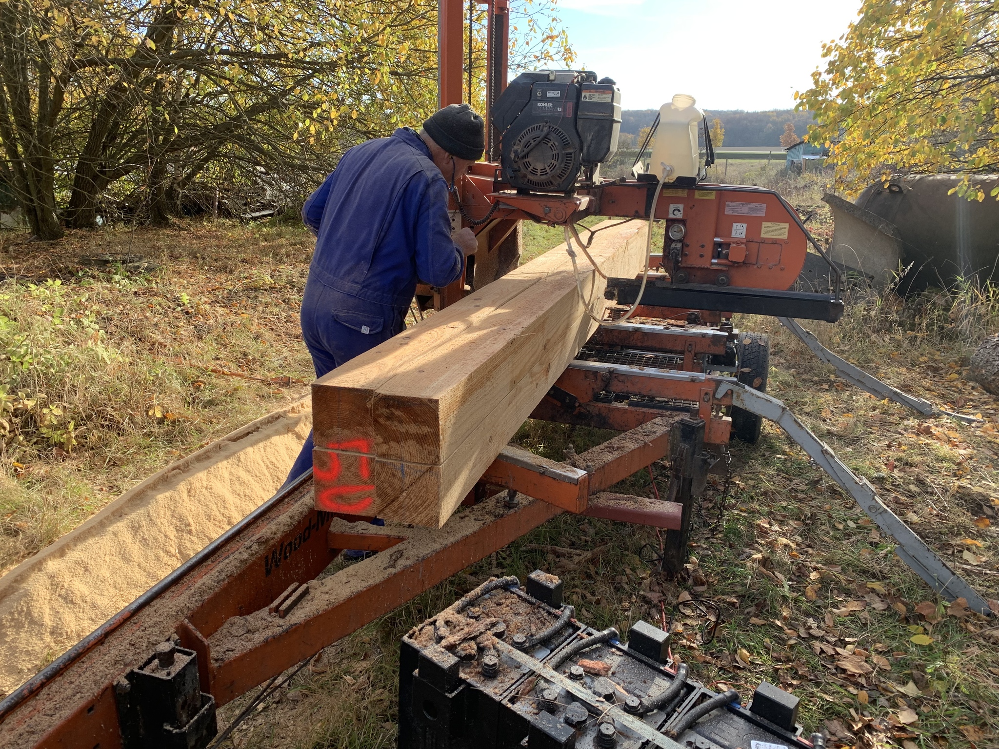 Start of one sauna - Sawmill, Larch, Sauna, Longpost