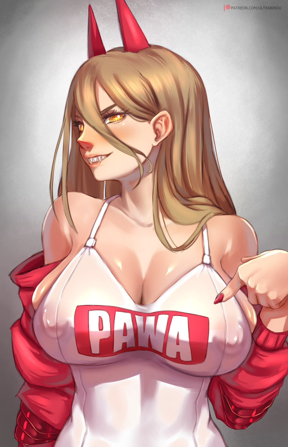 Peahen - NSFW, Art, Anime, Anime art, Hand-drawn erotica, Power (Chainsaw Man)