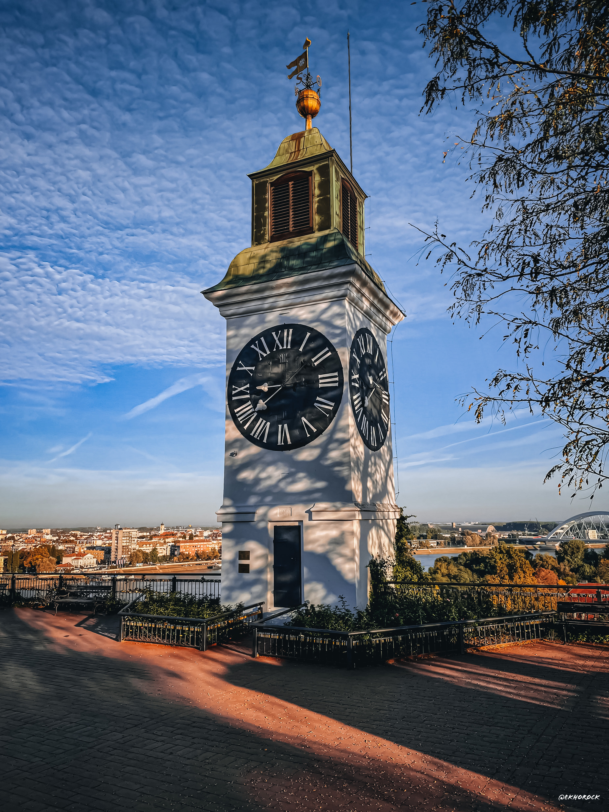 Clock tower of the Petrovaradin fortress - My, Tower, Clock, Fortress, Lock, Stairs, Story, Town, Novi Sad, Serbia, The photo, Mobile photography, Longpost