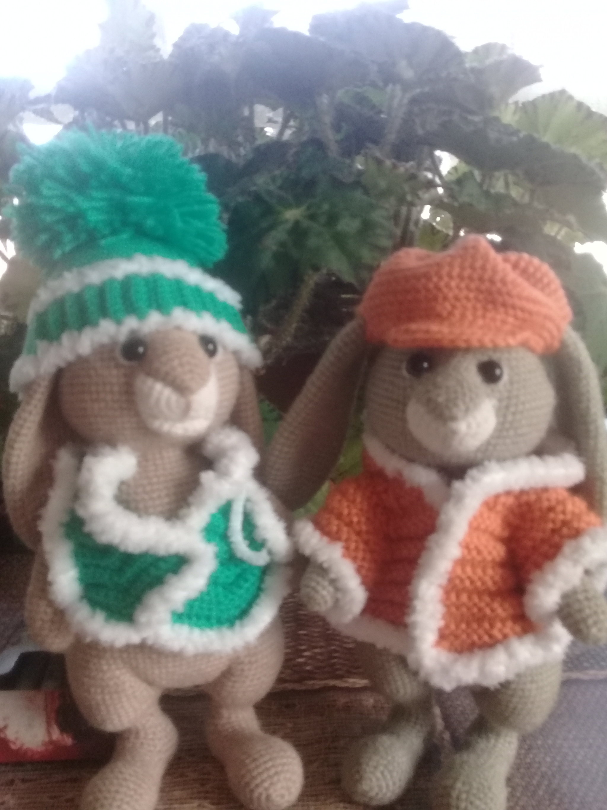 New Year's Bunnies - My, Amigurumi, Hook, Longpost, Needlework without process