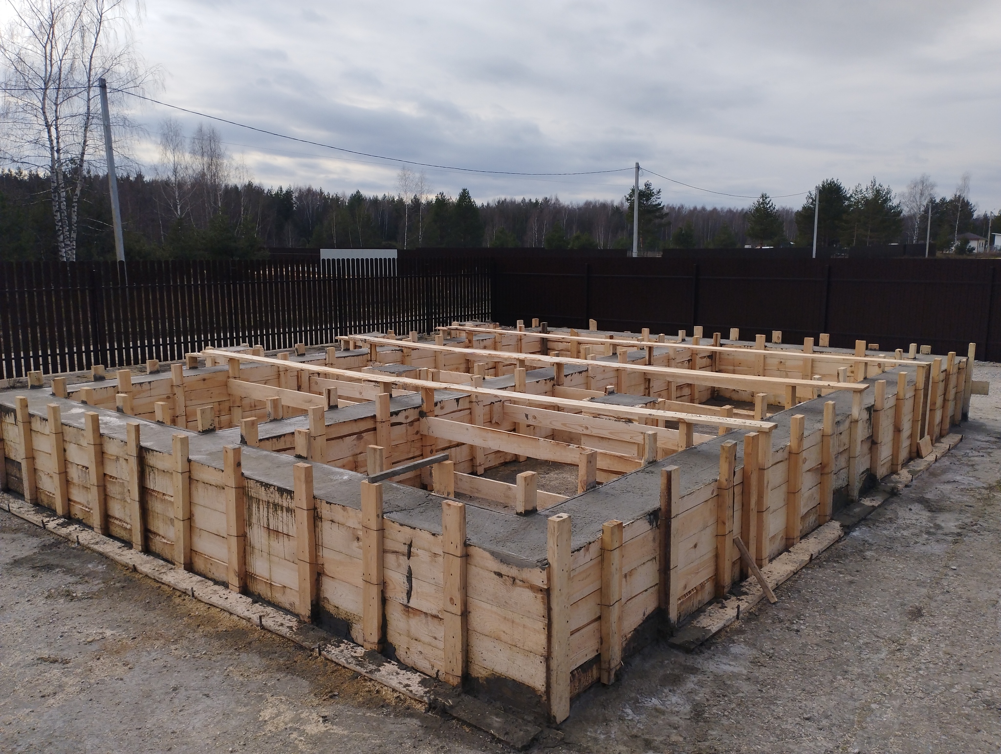 Strip foundation on the former airstrip - My, Building, Strip foundation, Formwork, Concrete