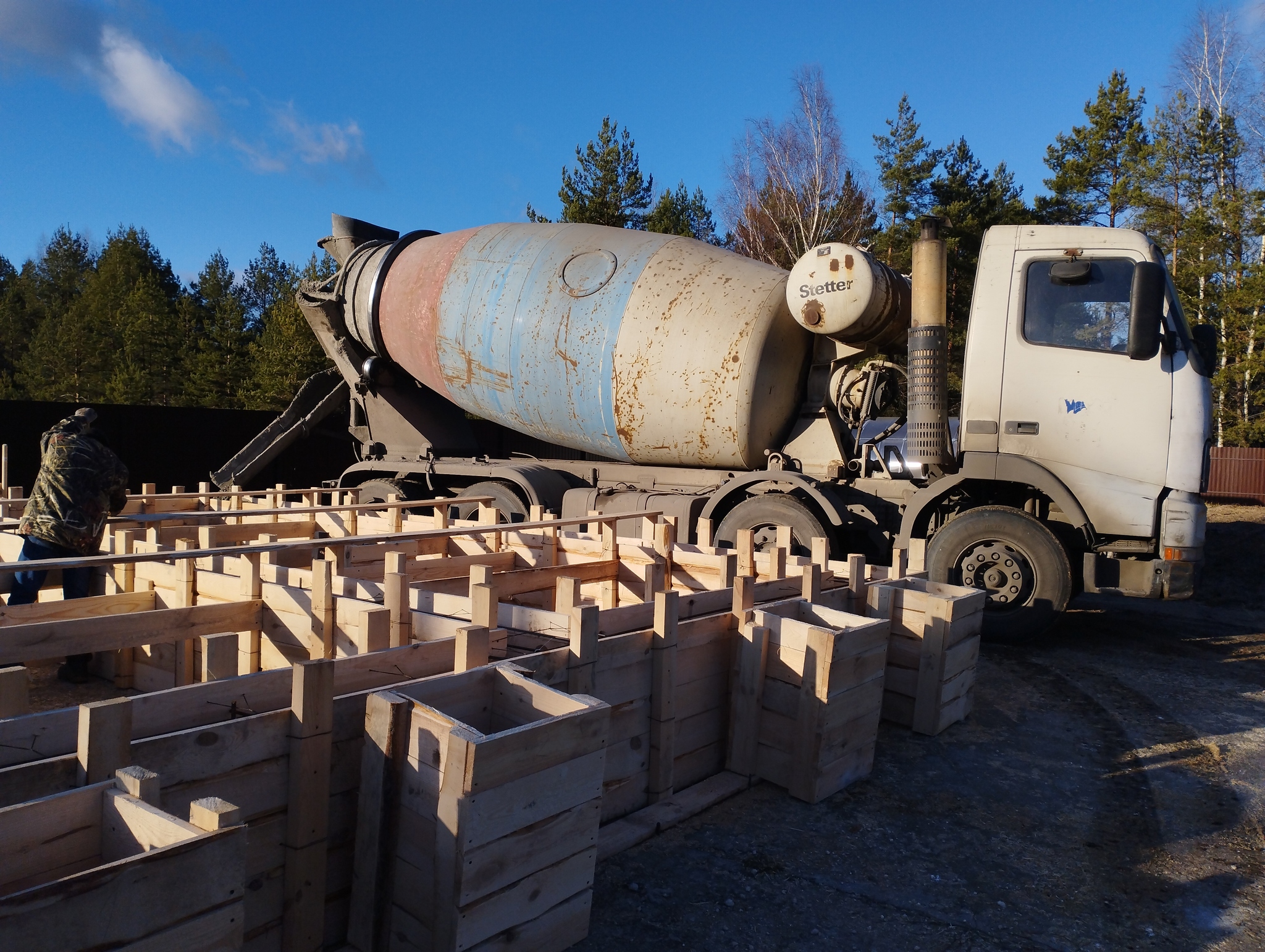 Strip foundation on the former airstrip - My, Building, Strip foundation, Formwork, Concrete