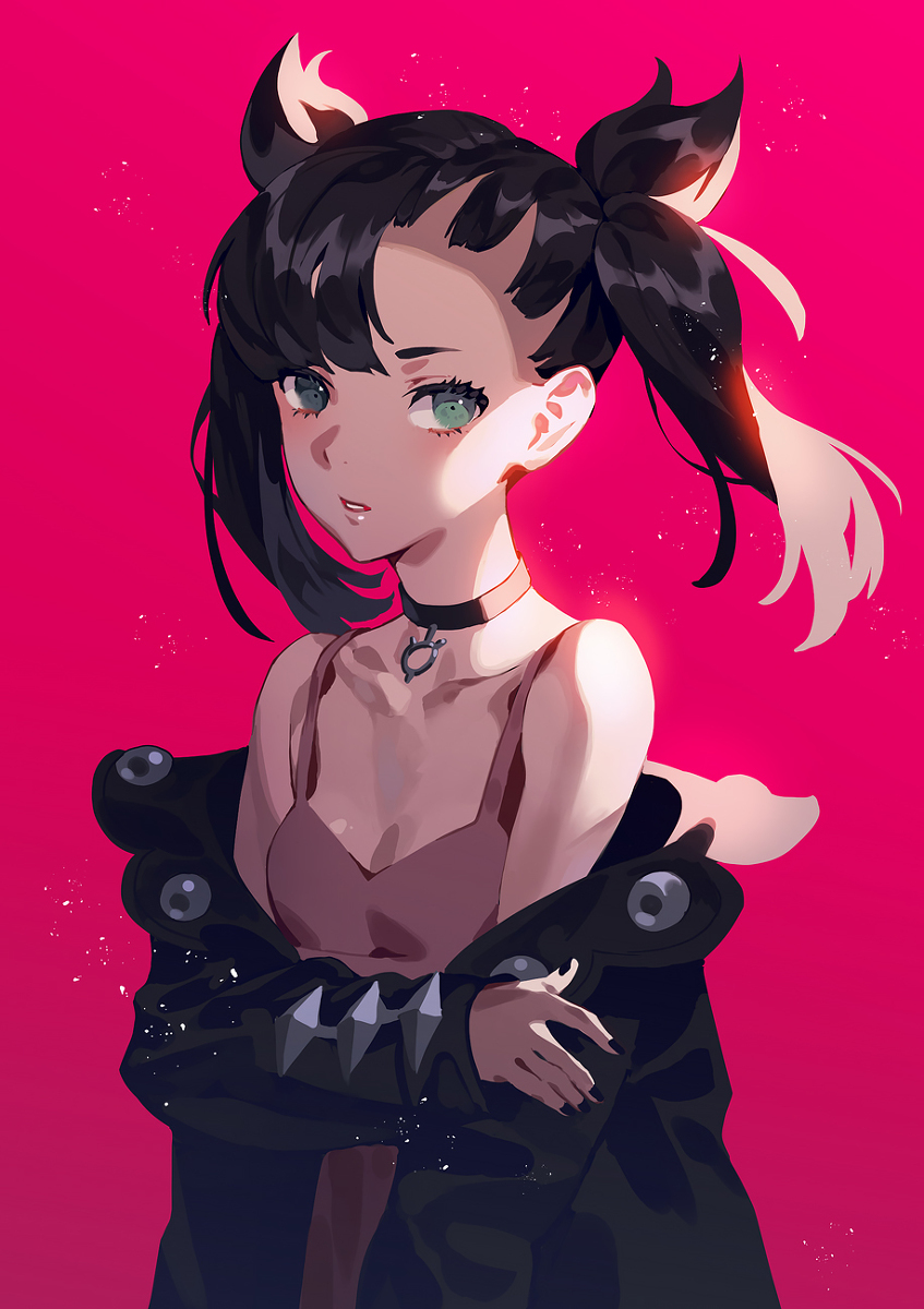 Marnie - Art, Anime, Anime art, Pokemon, Pokemon sword and shield, Fajyobore, Games, Girls, Pokeball, Choker, Longpost