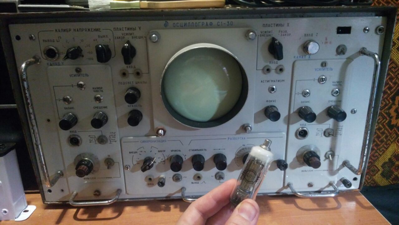 Oscilloscope C1-30 grown mushrooms - My, Repair of equipment, Electronics, Oscilloscope, Rarity, Made in USSR, Restoration, Video, Youtube, Longpost