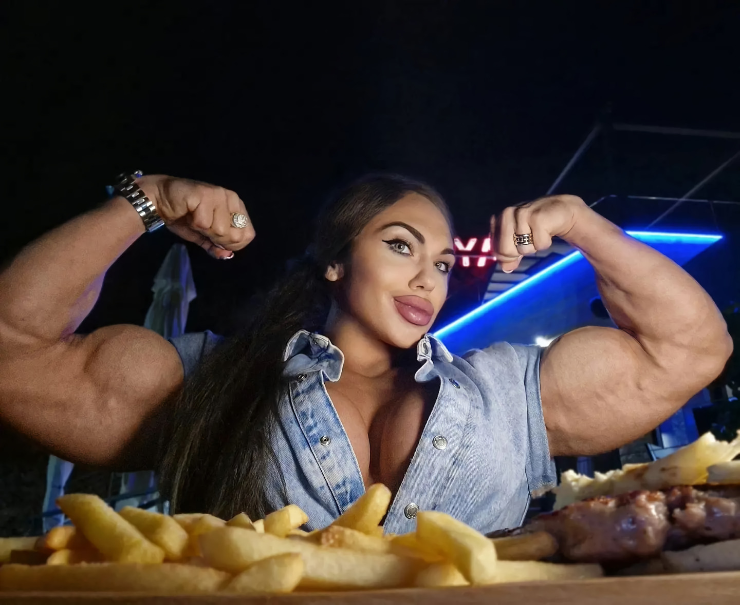 Natalia Kuznetsova - NSFW, Natalia Kuznetsova, Strong girl, Sleep-Sleep, Sports girls, Bodybuilders, Body-building, The photo, Longpost