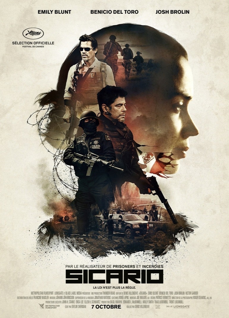 Sicario, 2015 - Моё, Советую посмотреть, Что посмотреть, Фильмы, Драма, Убийца, Джош Бролин, Эмили Блант, Дени Вильнев, Бенисио Дель Торо, Роджер Дикинс, Длиннопост