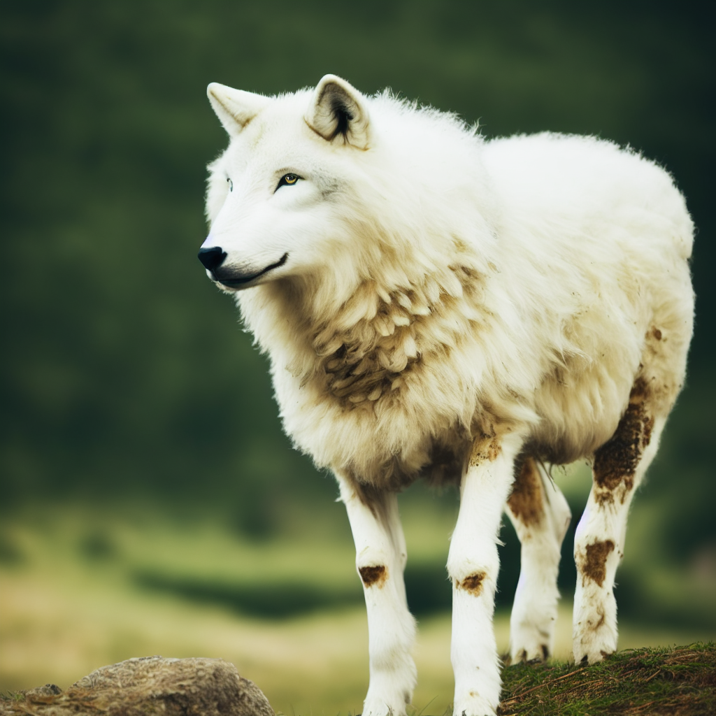 In sheep's clothing... - My, Нейронные сети, Stable diffusion, wildlife, Sheeps