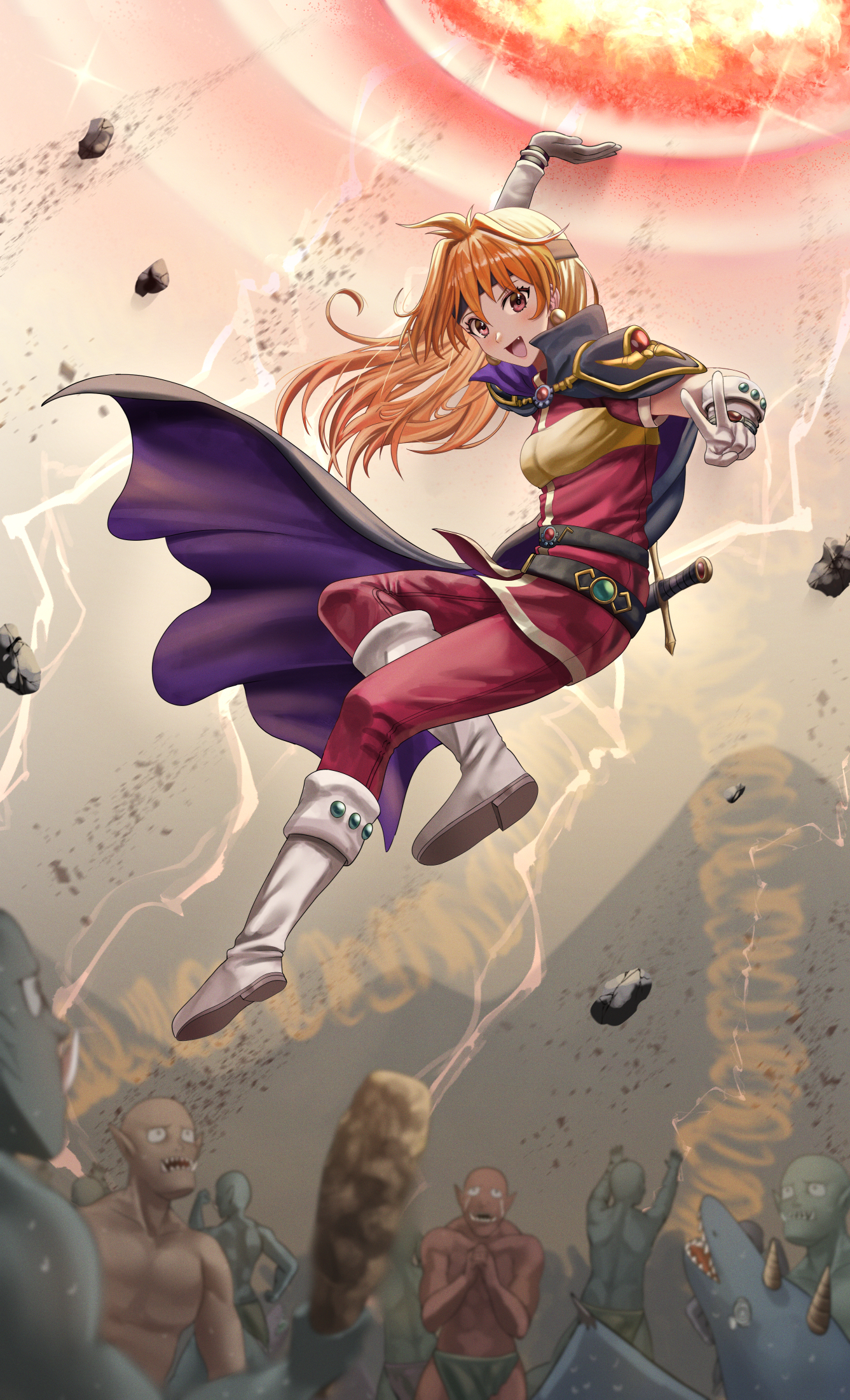 Goodbye guys! - Art, Anime, Anime art, Slayers, Lina Inverse