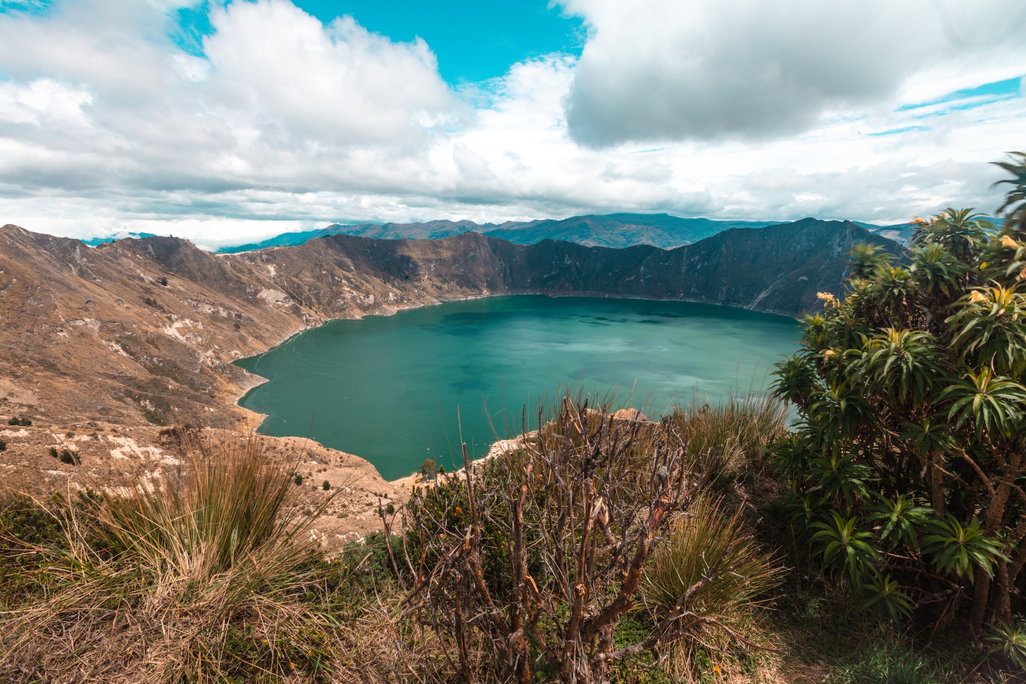 Quilotoa Lagoon - My, The photo, Ecuador, Landscape, Travels, Lagoon