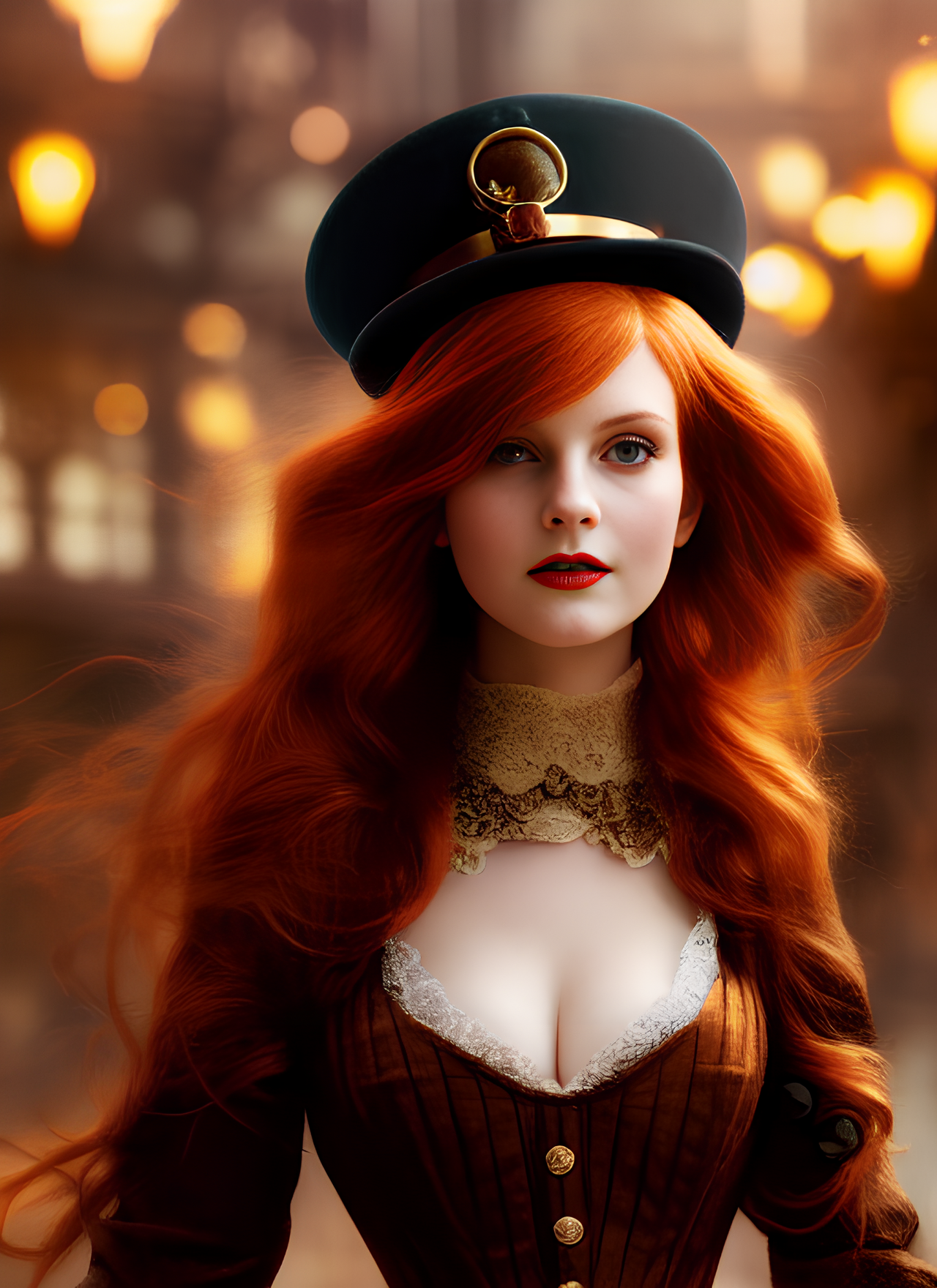 [Red Friday] Friday Victorian Babes - My, Stable diffusion, Нейронные сети, Art, Creation, Digital, Steampunk, Victorian era, Redheads, Girls, Digital drawing, Longpost