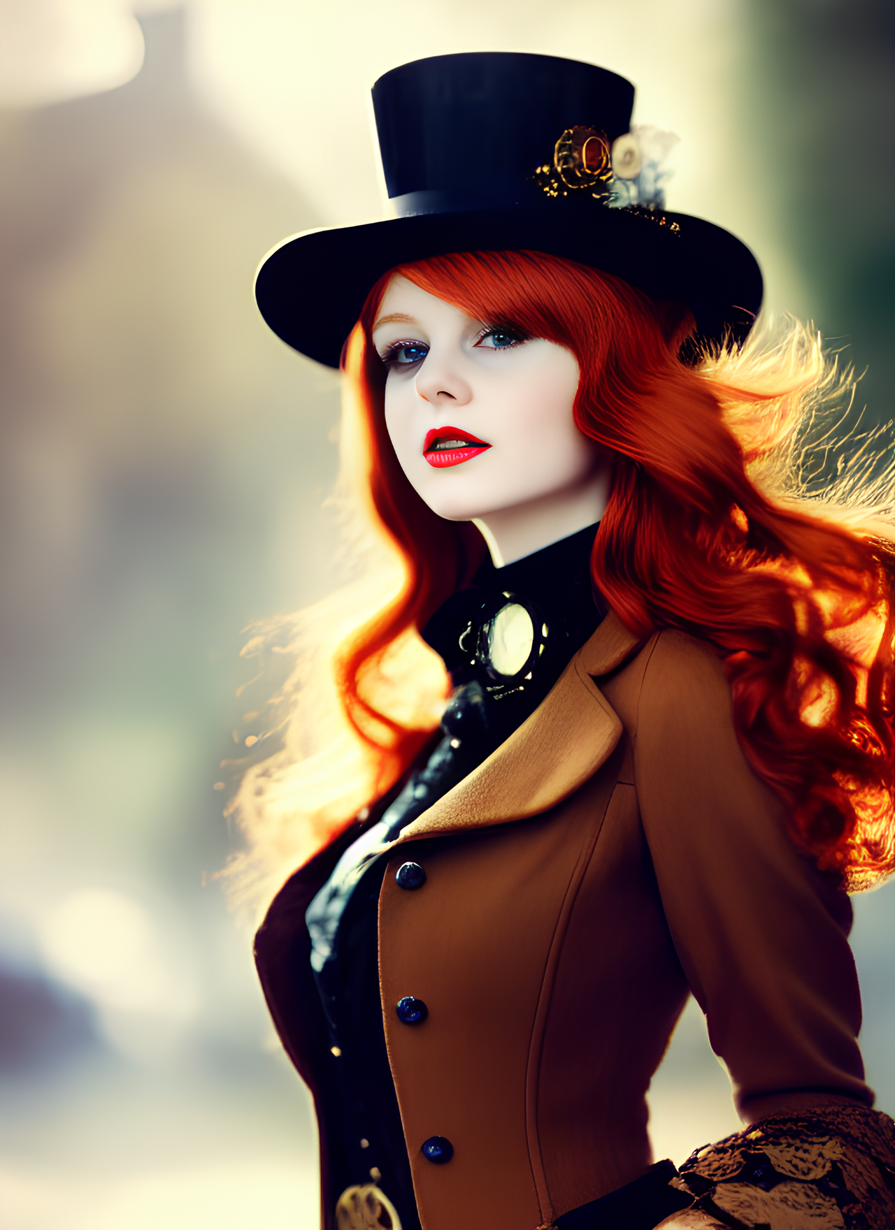 [Red Friday] Friday Victorian Babes - My, Stable diffusion, Нейронные сети, Art, Creation, Digital, Steampunk, Victorian era, Redheads, Girls, Digital drawing, Longpost