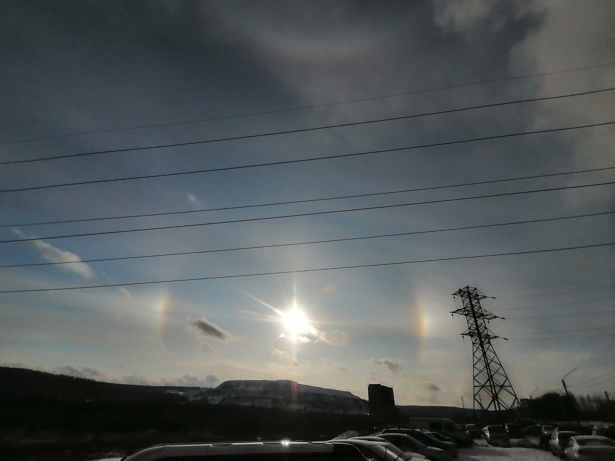 Halo over the industrial zone. Achinsk today - My, Halo, Industrial zone, Achinsk, Photo on sneaker