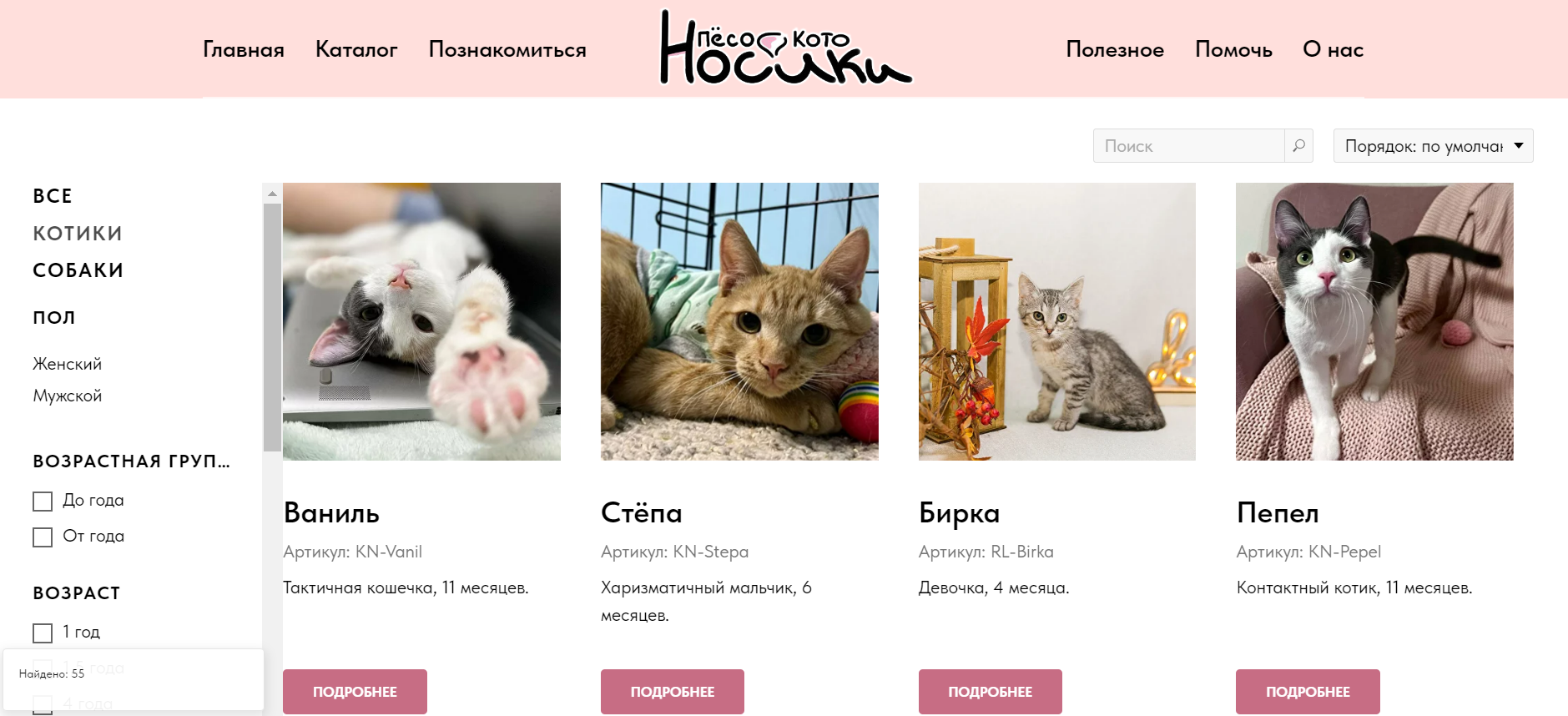 Animals in good hands - now it's easy to find at Kotonosiki - My, No rating, cat, In good hands, Animal shelter, Volunteering, Dog, Site, Animal defenders, Kittens, The rescue, Animal Rescue, Homeless animals, Shelter, Helping animals, Longpost, Puppies