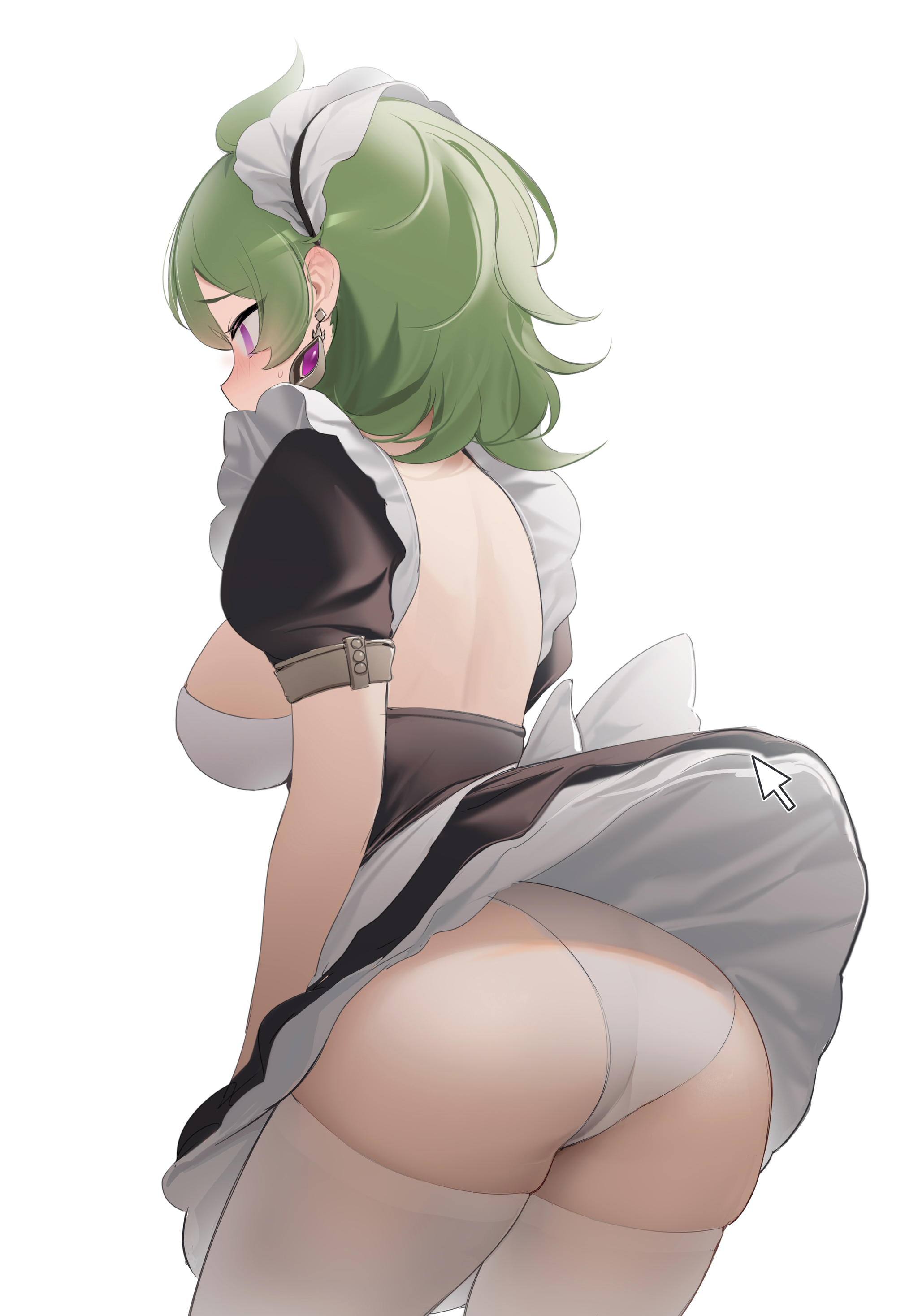 Breeze - NSFW, Anime, Anime art, Art, Genshin impact, Collei, Housemaid, Games, Booty, Stockings, Hand-drawn erotica, Erotic, Pantsu