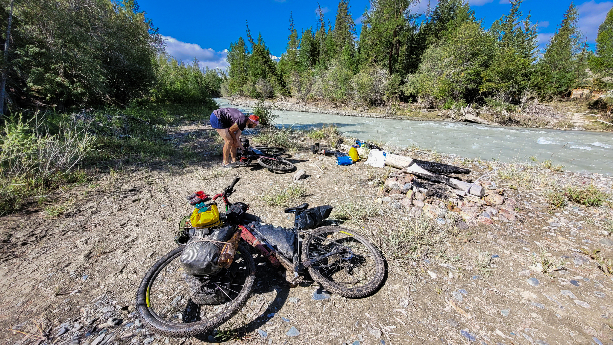 Cycling tour of the Sakhalin people in the Altai Mountains. Part 8 - My, Hike, Mountain tourism, Camping, Travel across Russia, Tent, Туристы, Bikepacking, Bike ride, Kuray, Kurai steppe, Longpost, Altai Republic