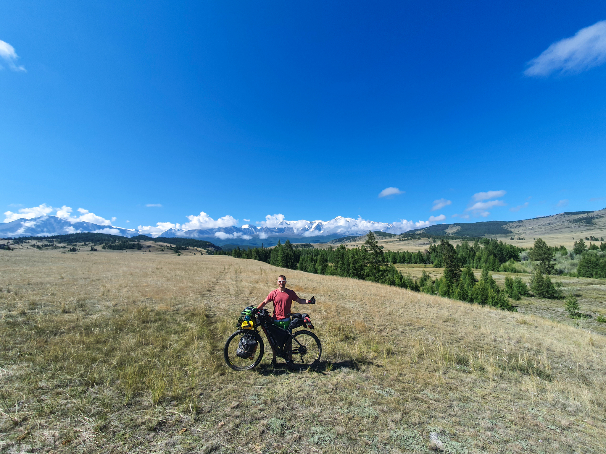 Cycling tour of the Sakhalin people in the Altai Mountains. Part 8 - My, Hike, Mountain tourism, Camping, Travel across Russia, Tent, Туристы, Bikepacking, Bike ride, Kuray, Kurai steppe, Longpost, Altai Republic