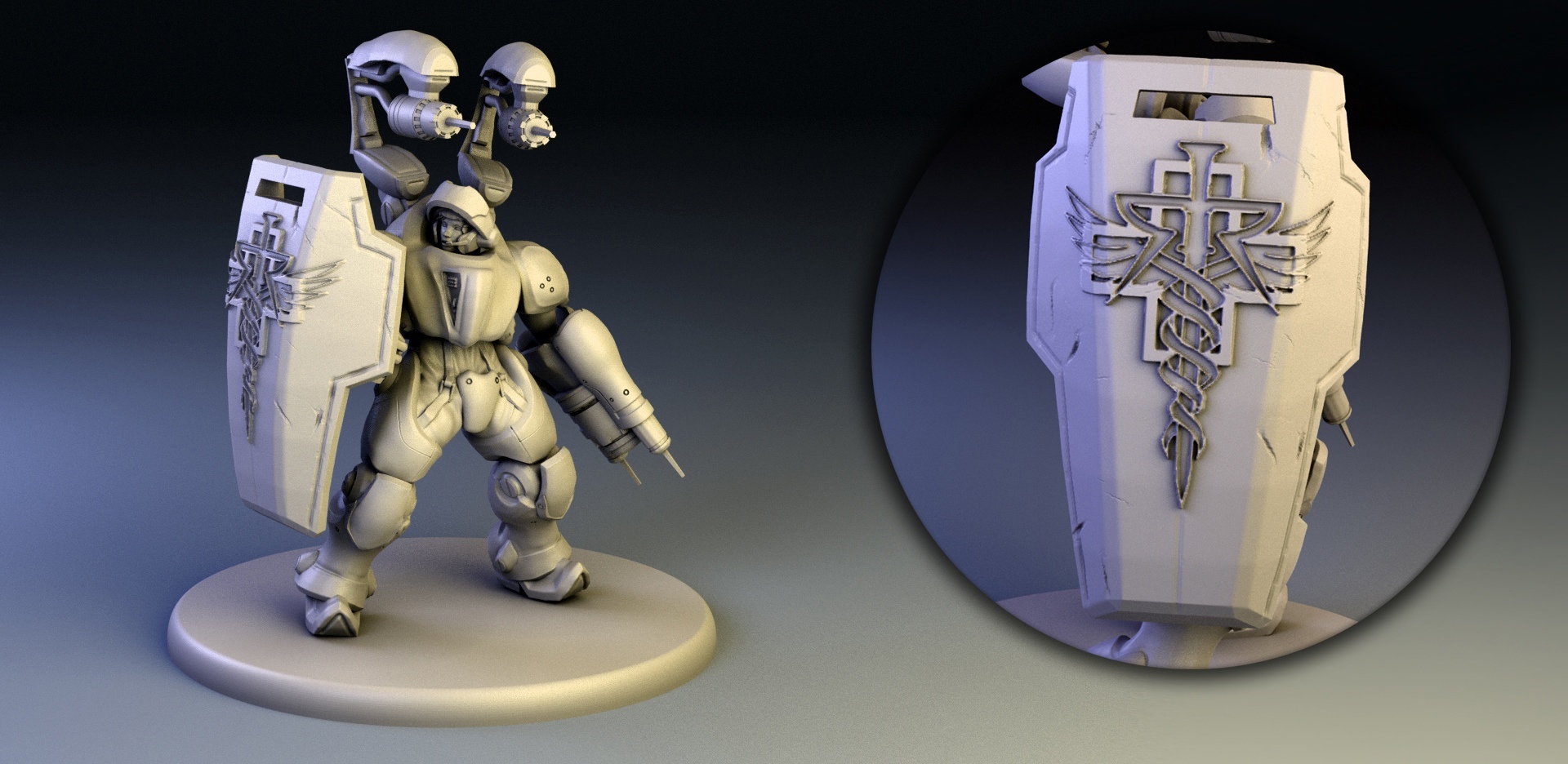 Medic Lt. Morales from Starcraft (my new 3d work) - My, 3D modeling, 3D, Zbrush, Starcraft, Hoth, Longpost, Terran